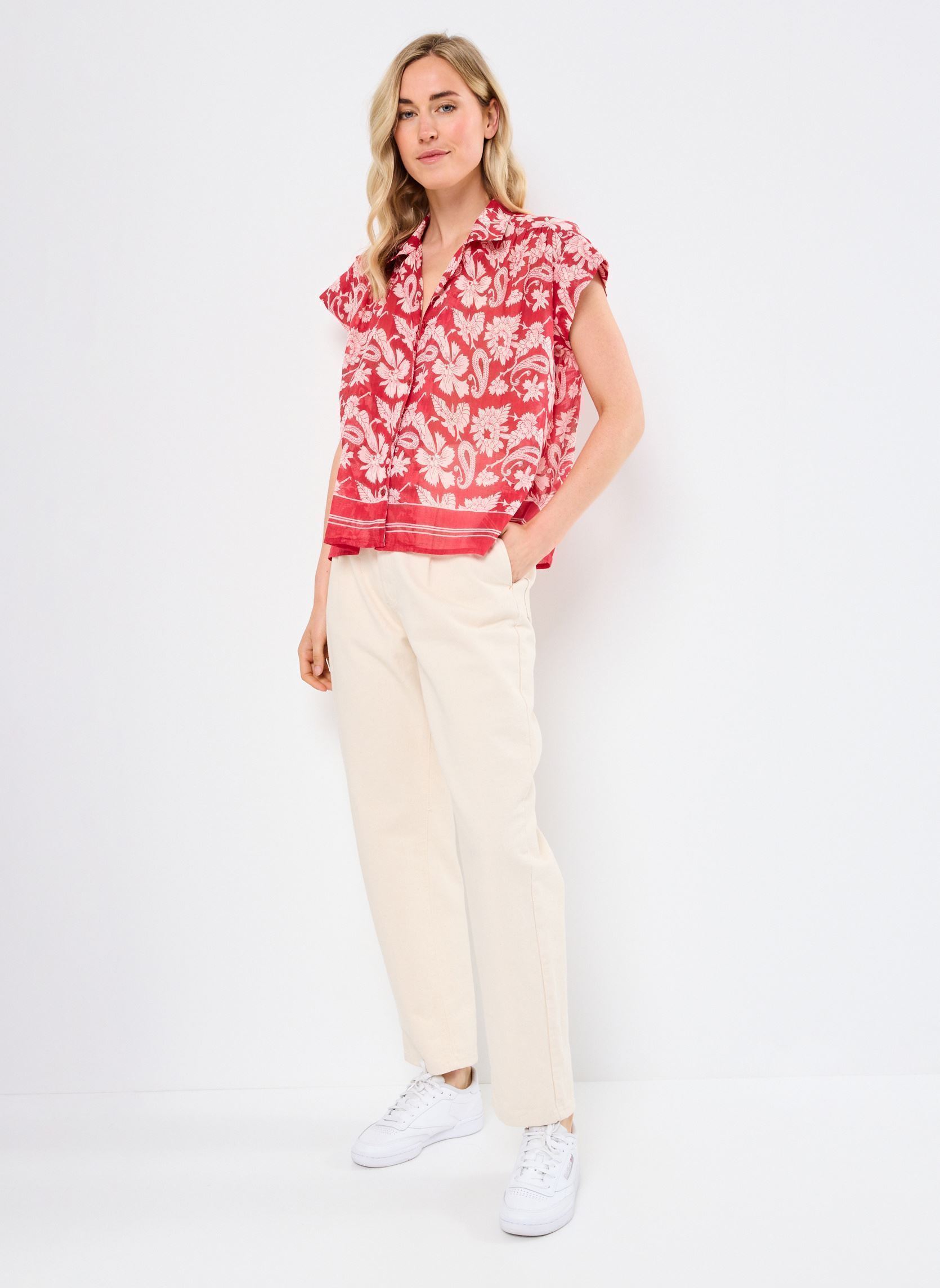 Blouses manches courtes Bobby femme rouge Maison Hotel Blouses manches courtes Bobby femme rouge Tabasco