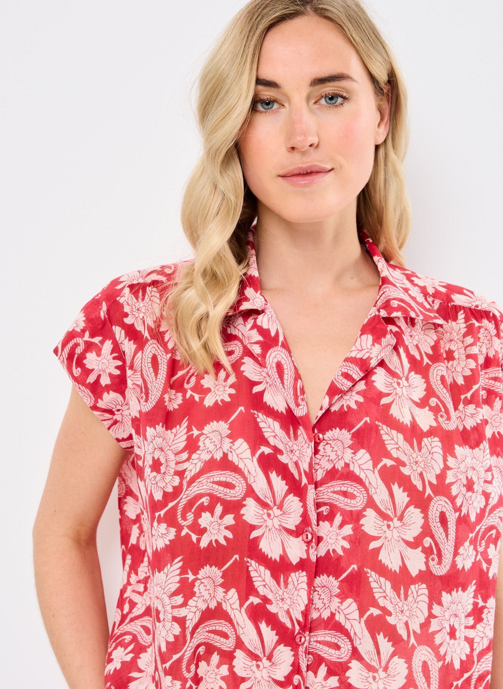 Blouses manches courtes Bobby femme rouge Maison Hotel Blouses manches courtes Bobby femme rouge Tabasco