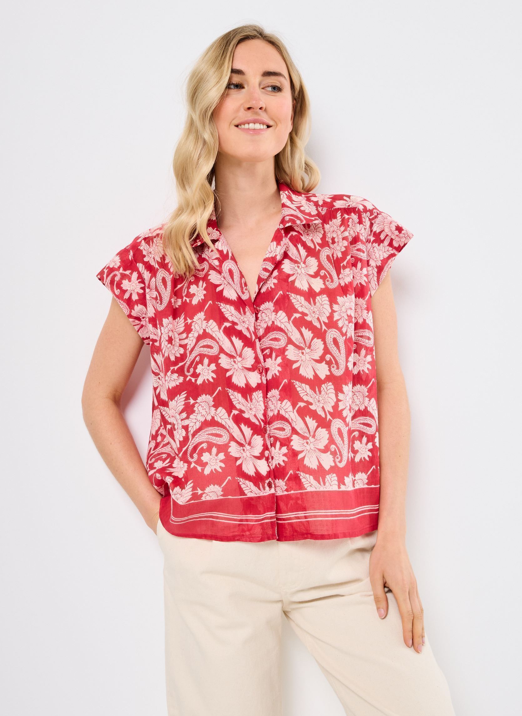 Blouses manches courtes Bobby femme rouge Maison Hotel Blouses manches courtes Bobby femme rouge Tabasco