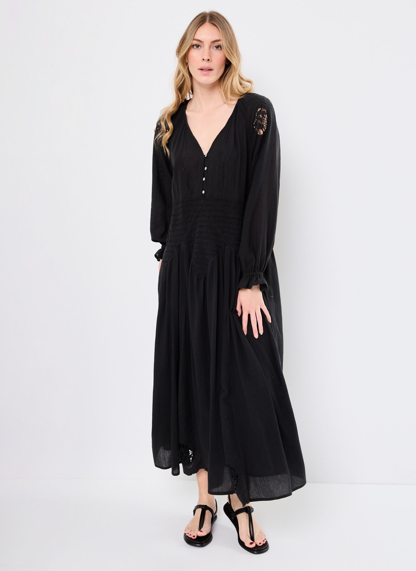 Lange Kleider Vanisha damen schwarz Maison Hotel Lange Kleider Vanisha damen schwarz Notte