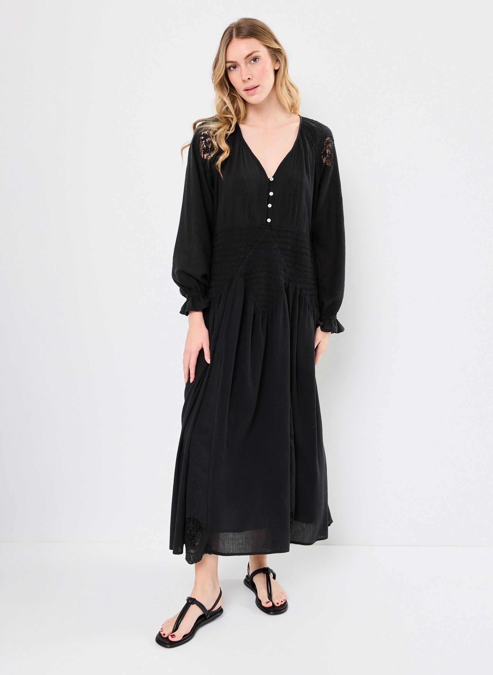 Lange Kleider Vanisha damen schwarz Maison Hotel Lange Kleider Vanisha damen schwarz Notte