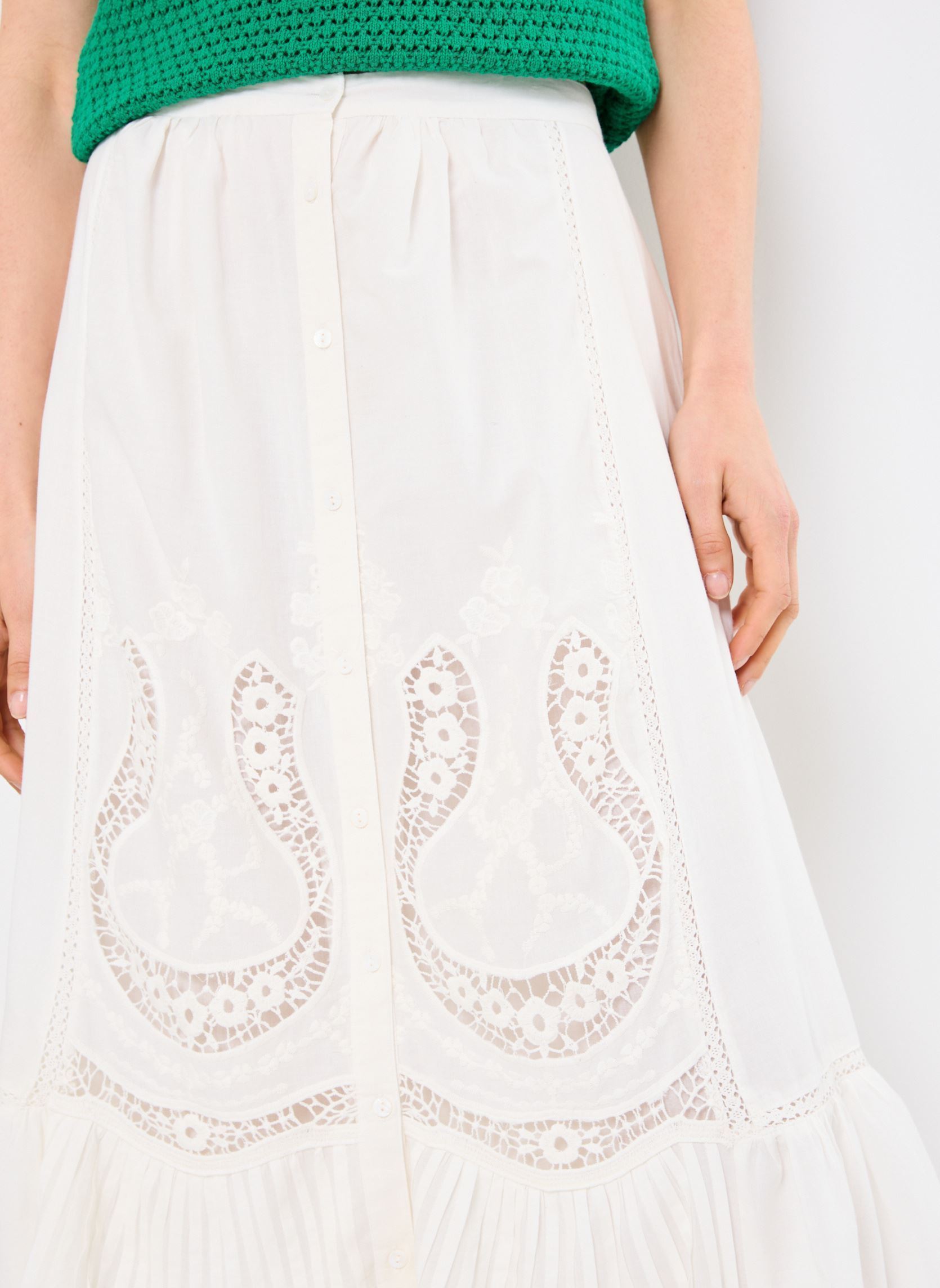 Lange Röcke Luisa damen weiß Maison Hotel Lange Röcke Luisa damen weiß White Lilies