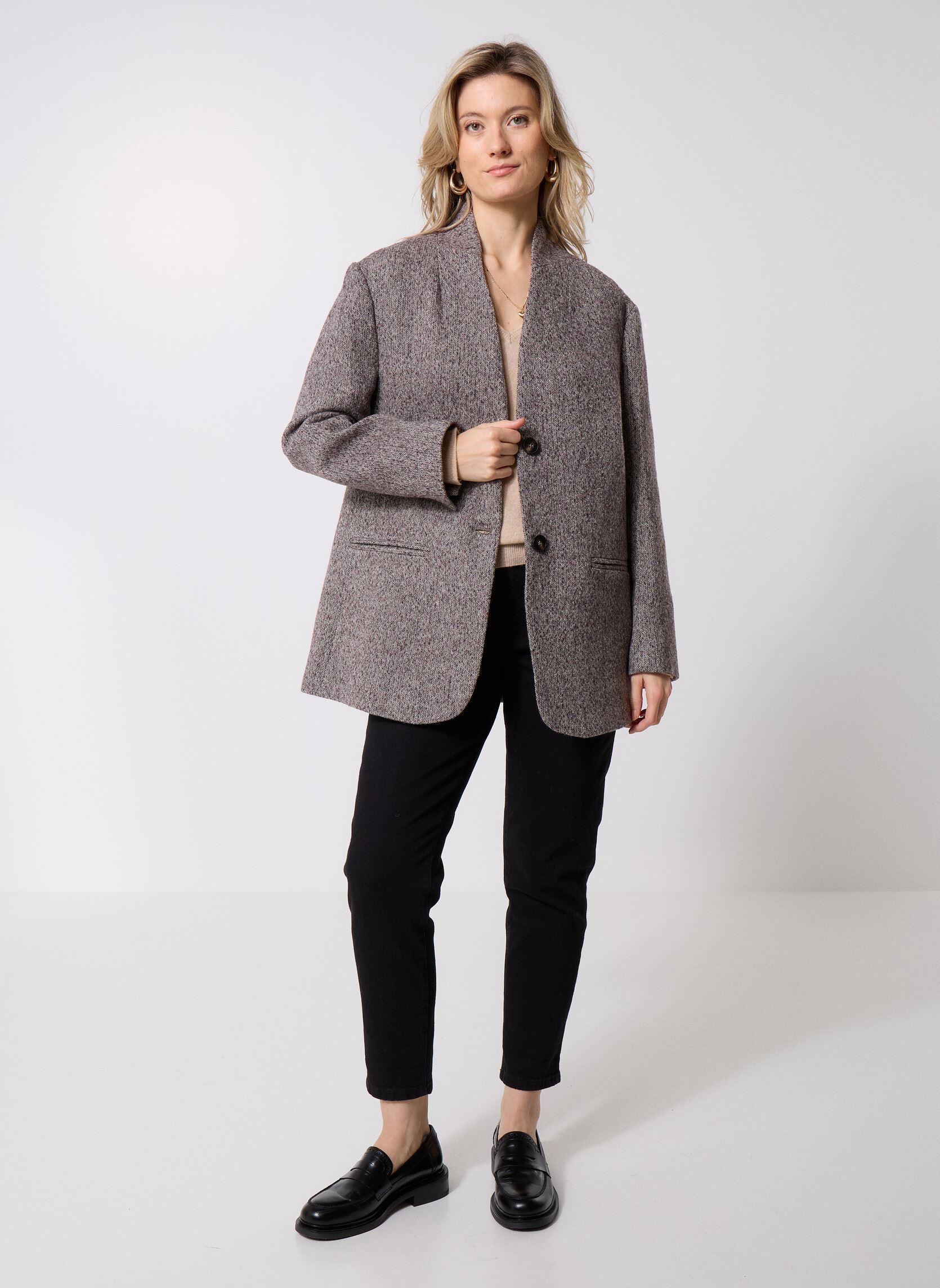 Blazer Clementine damen grau Maison Hotel Blazer Clementine damen grau Ash Mist