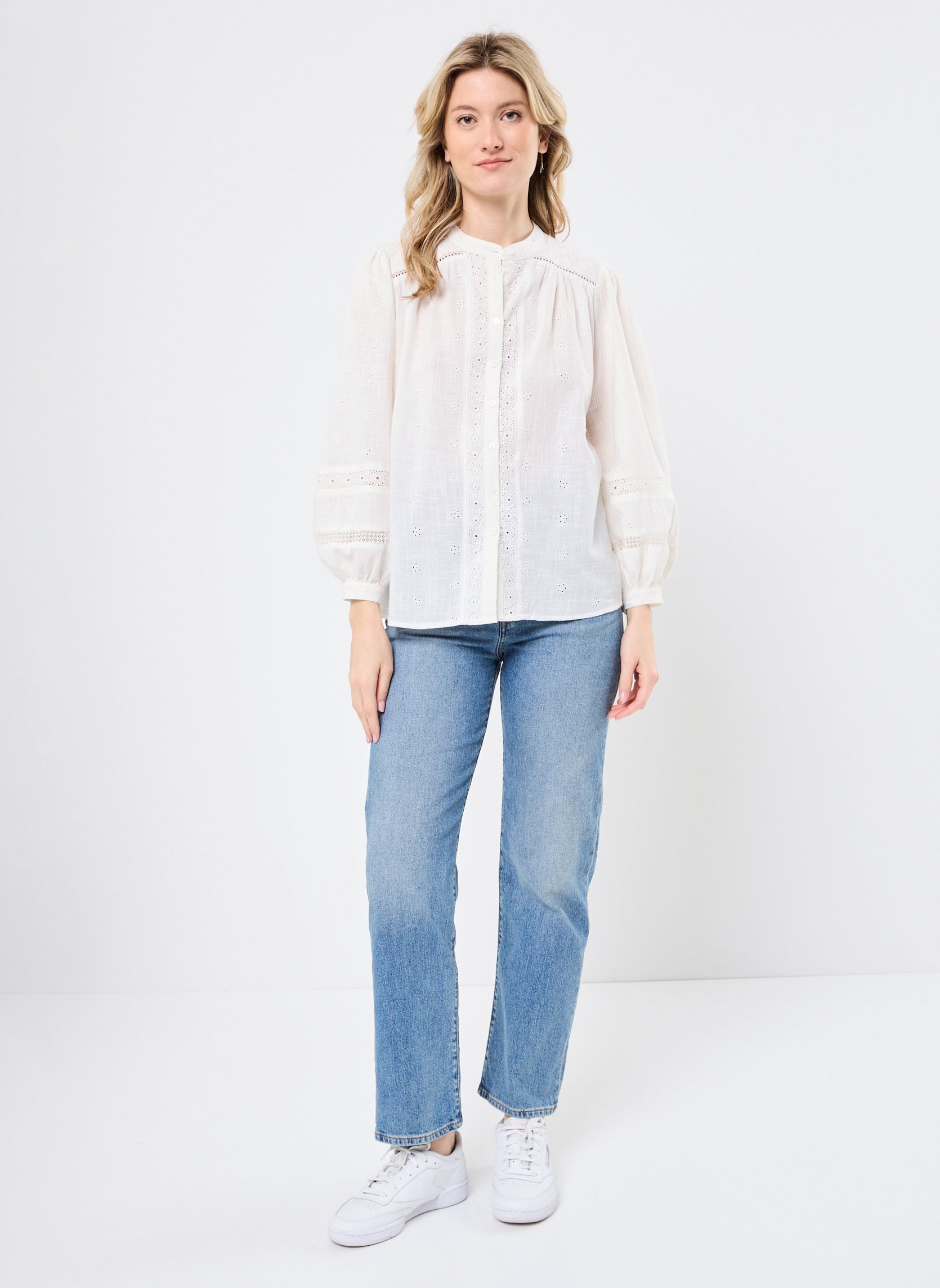 Langarm-Blusen Colette damen weiß Maison Hotel Langarm-Blusen Colette damen weiß Ivory
