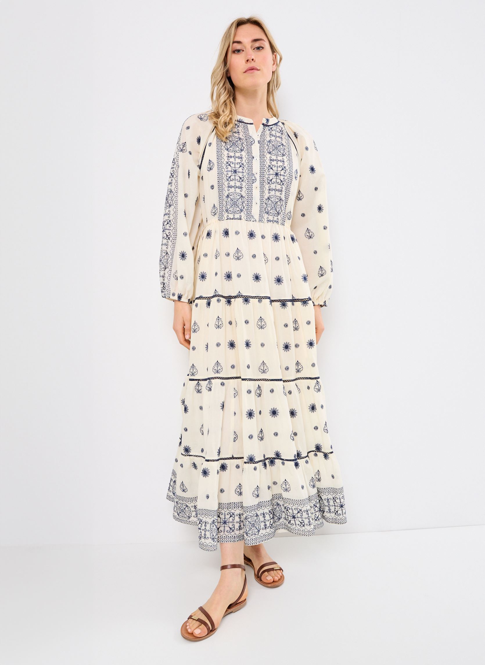 Langarm-Blusen Caroline damen weiß Maison Hotel Langarm-Blusen Caroline damen weiß Off white