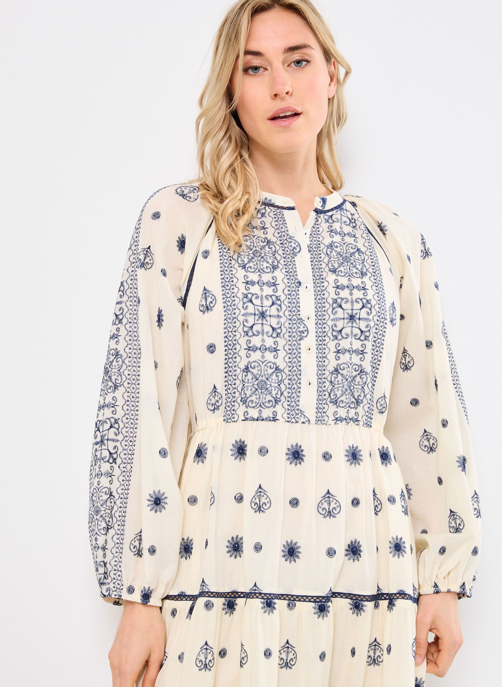 Langarm-Blusen Caroline damen weiß Maison Hotel Langarm-Blusen Caroline damen weiß Off white
