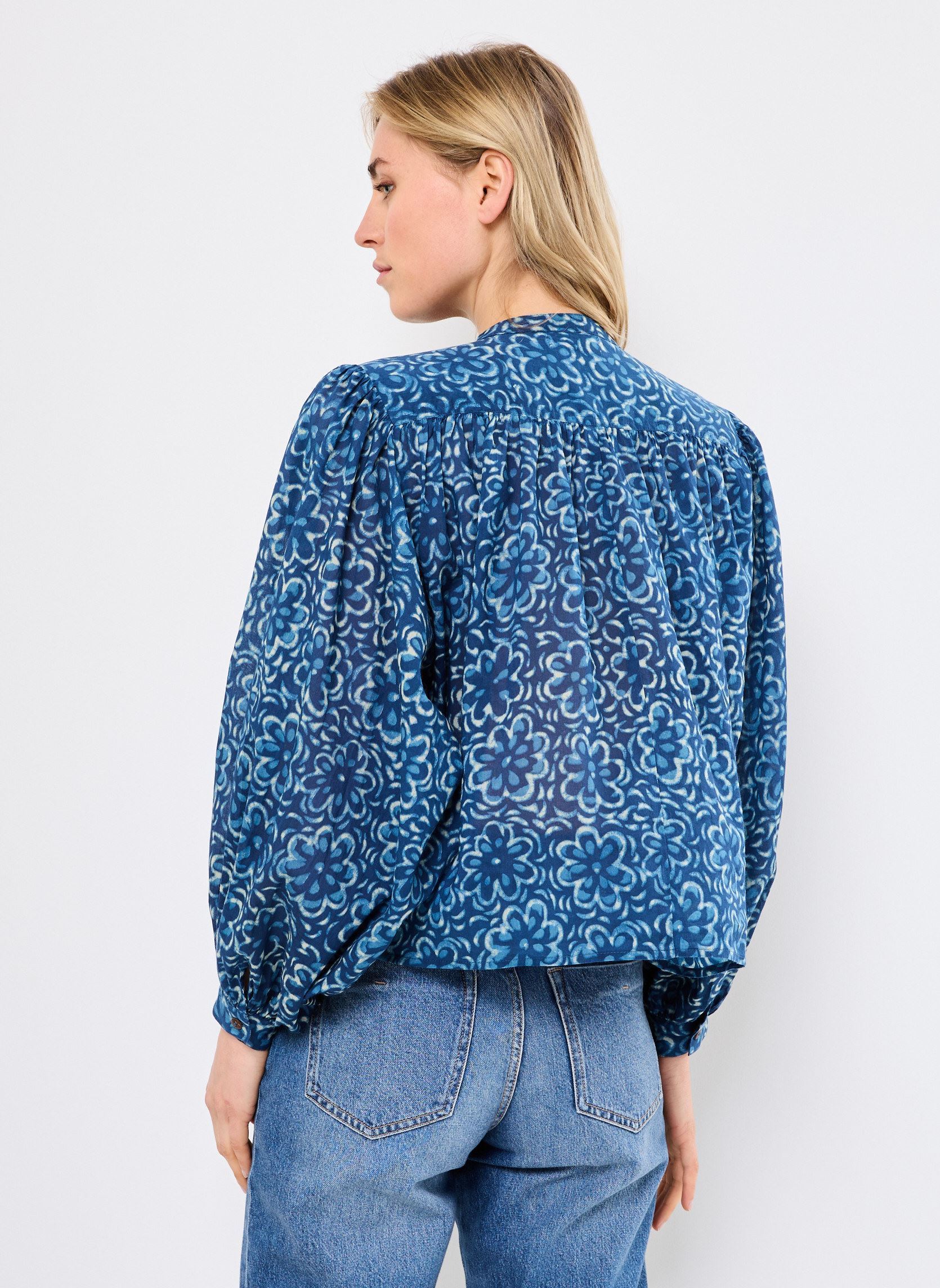 Blouses manches longues Gaia femme bleu Maison Hotel Blouses manches longues Gaia femme bleu Indigo Soul