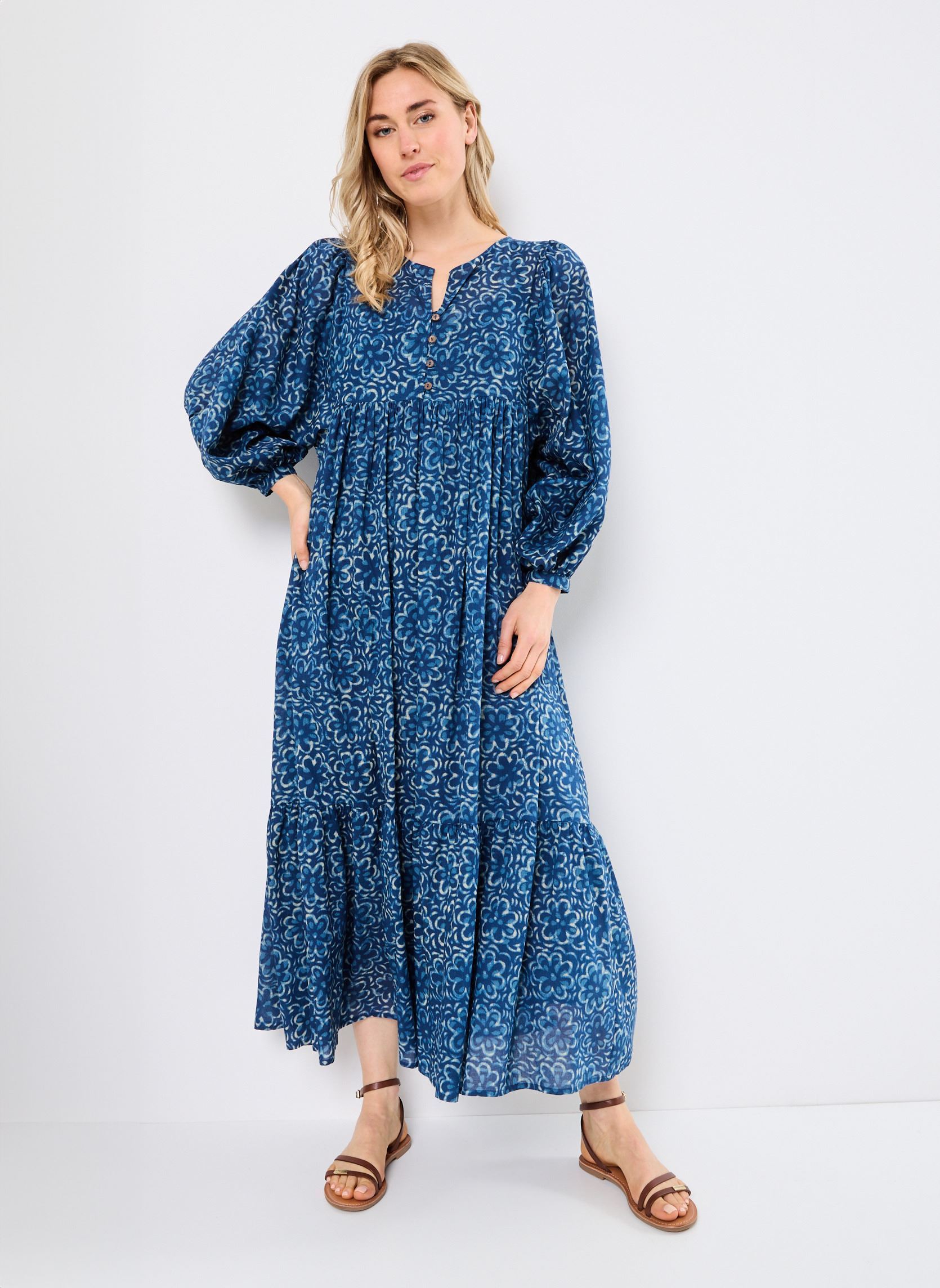 Lange Kleider Eileen damen blau Maison Hotel Lange Kleider Eileen damen blau Indigo Soul