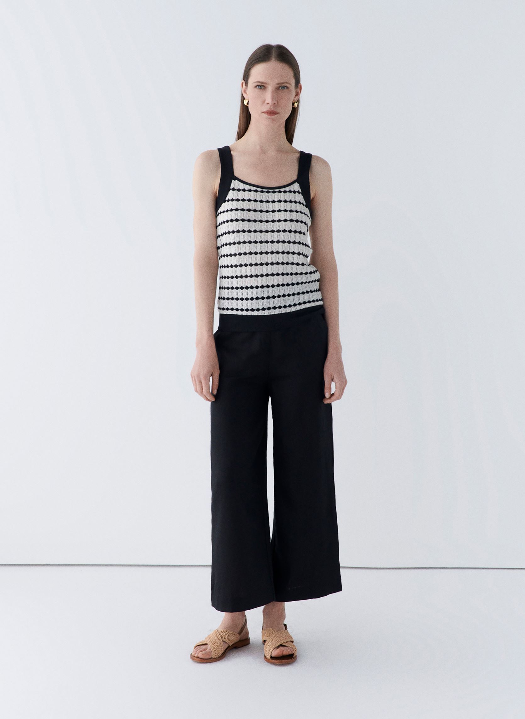 Pantalons larges 241P-PANDI femme noir Caroll Pantalons larges 241P-PANDI femme noir Noir