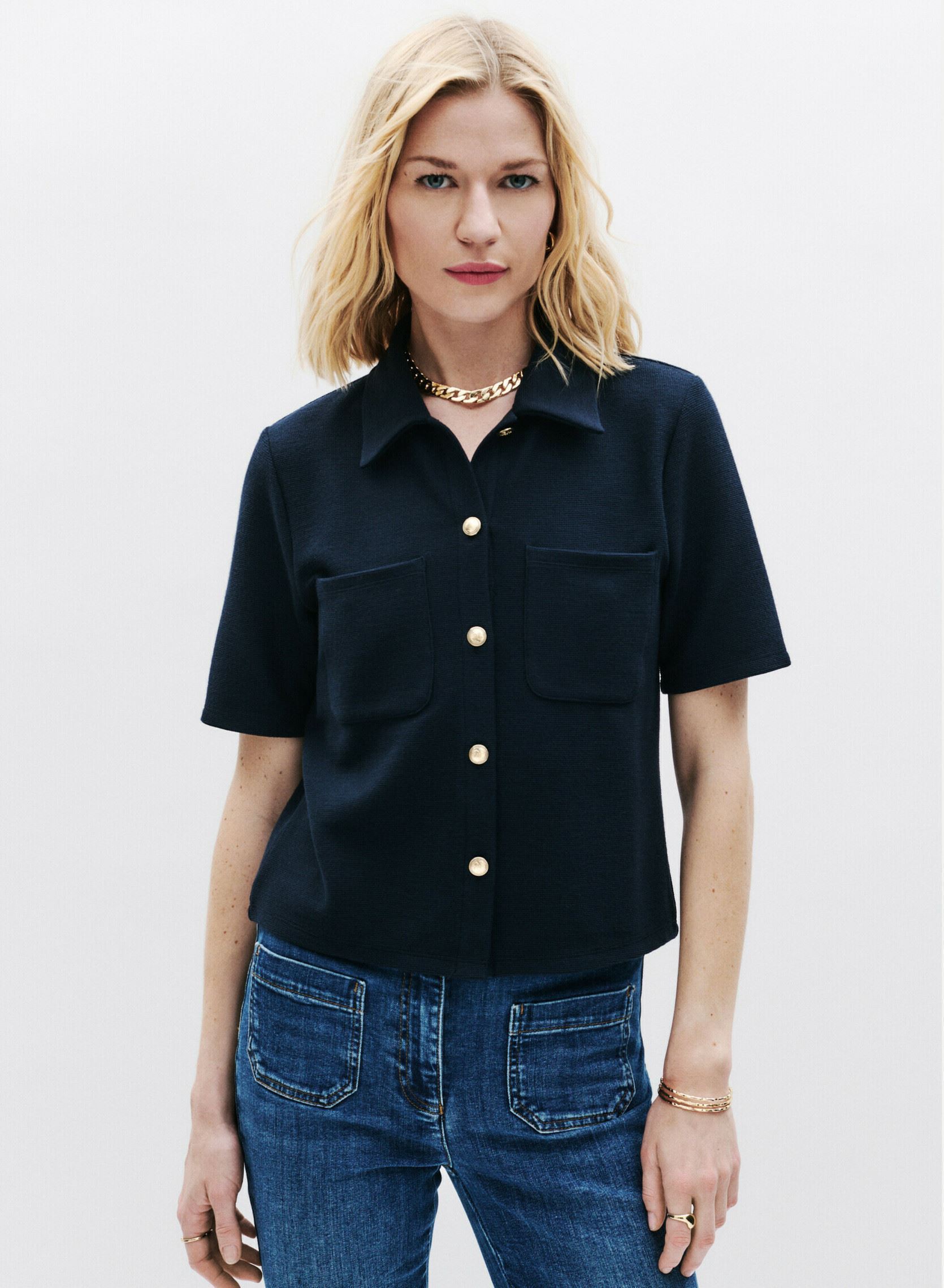 Tee-shirts manches courtes 251T-TOBIAS femme noir Caroll Tee-shirts manches courtes 251T-TOBIAS femme noir BLACK IRIS
