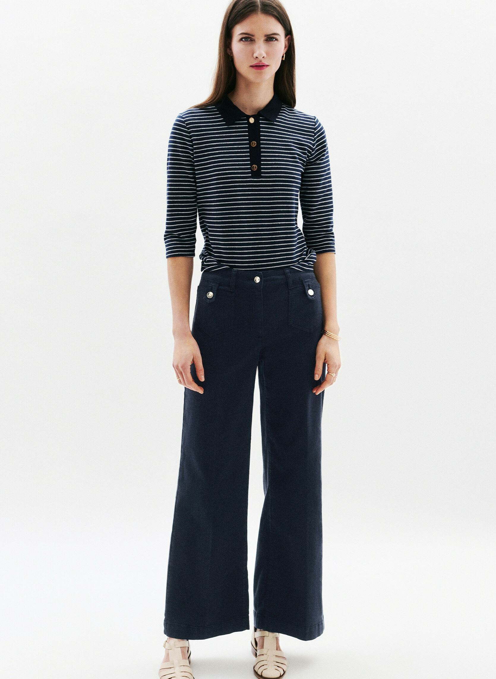 Pantalons larges 251P-PIETRO femme bleu Caroll Pantalons larges 251P-PIETRO femme bleu SKY CAPTAIN