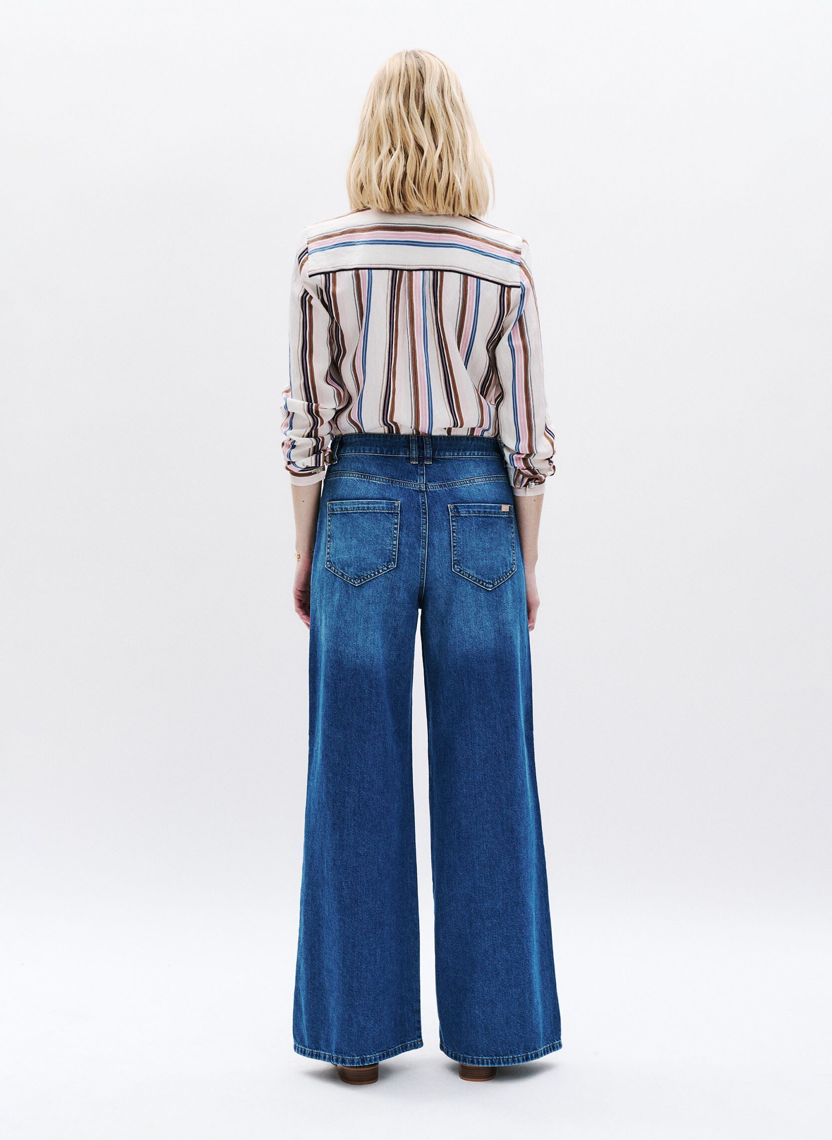 Wijde jeans / Flared Jeans 251P-PASTOR dames blauw Caroll Wijde jeans / Flared Jeans 251P-PASTOR dames blauw DENIM CLAIR