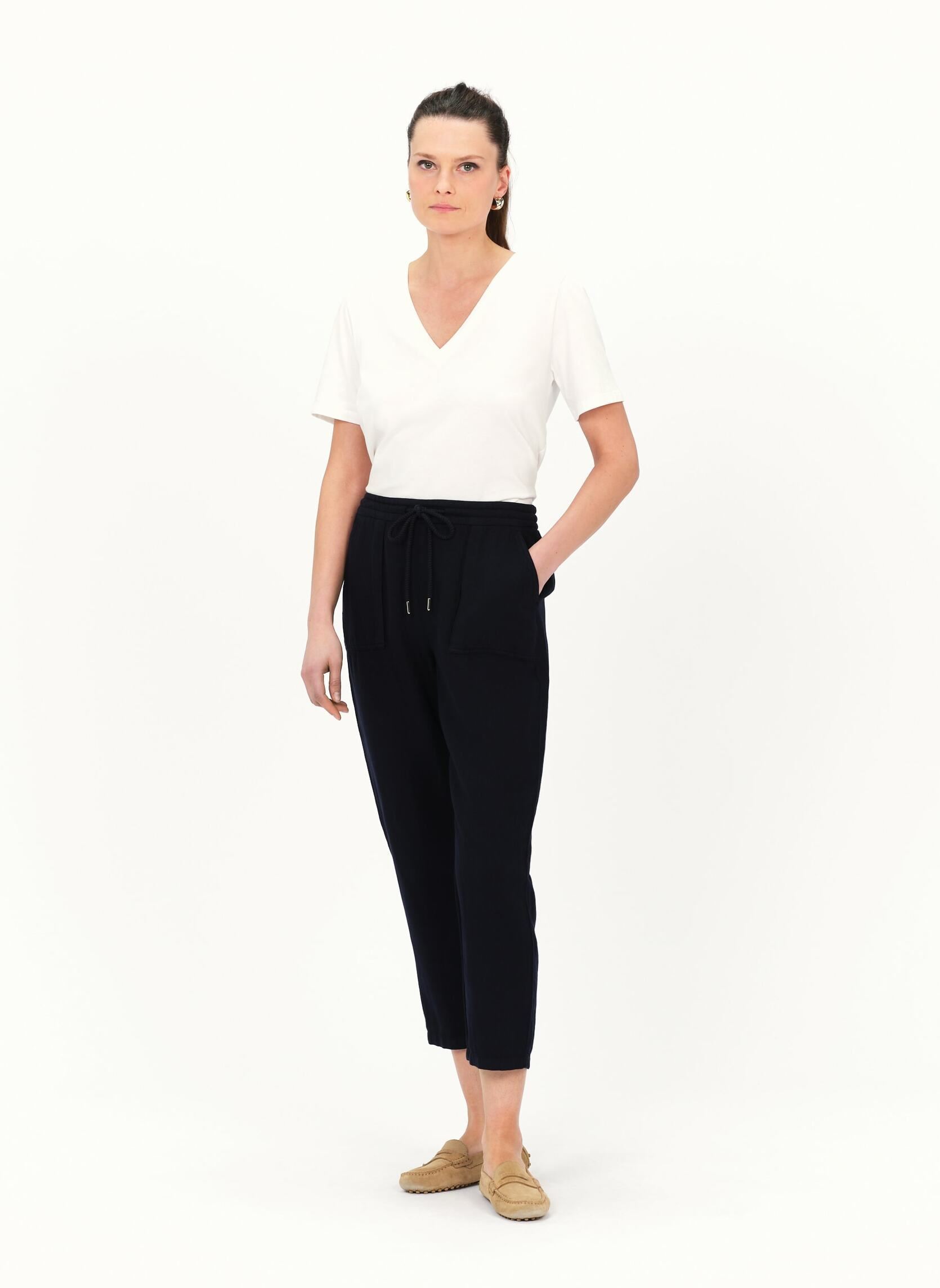 Pantalons chinos PK053-IGNACE femme bleu Caroll Pantalons chinos PK053-IGNACE femme bleu MARINE
