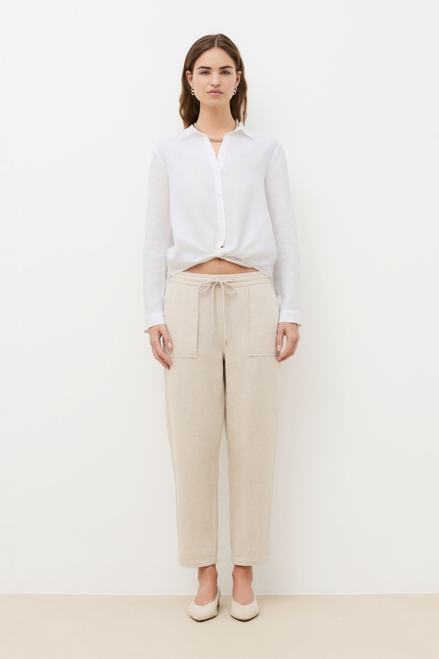 Pantalons chinos PK053-IGNACE femme beige Caroll Pantalons chinos PK053-IGNACE femme beige BEIGE