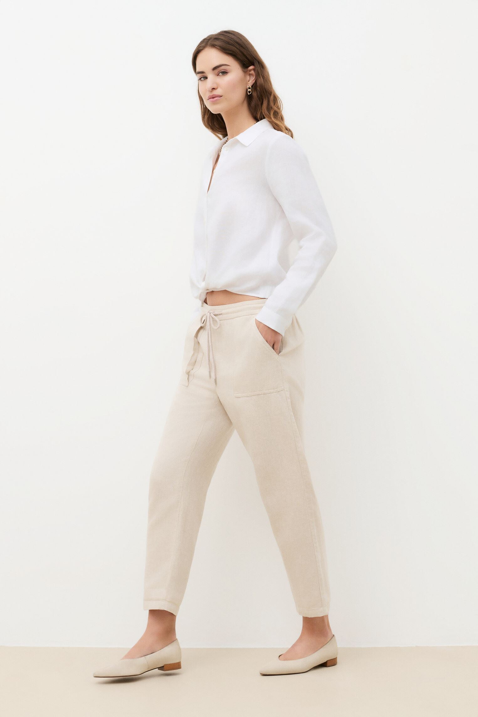 Pantalons chinos PK053-IGNACE femme beige Caroll Pantalons chinos PK053-IGNACE femme beige BEIGE