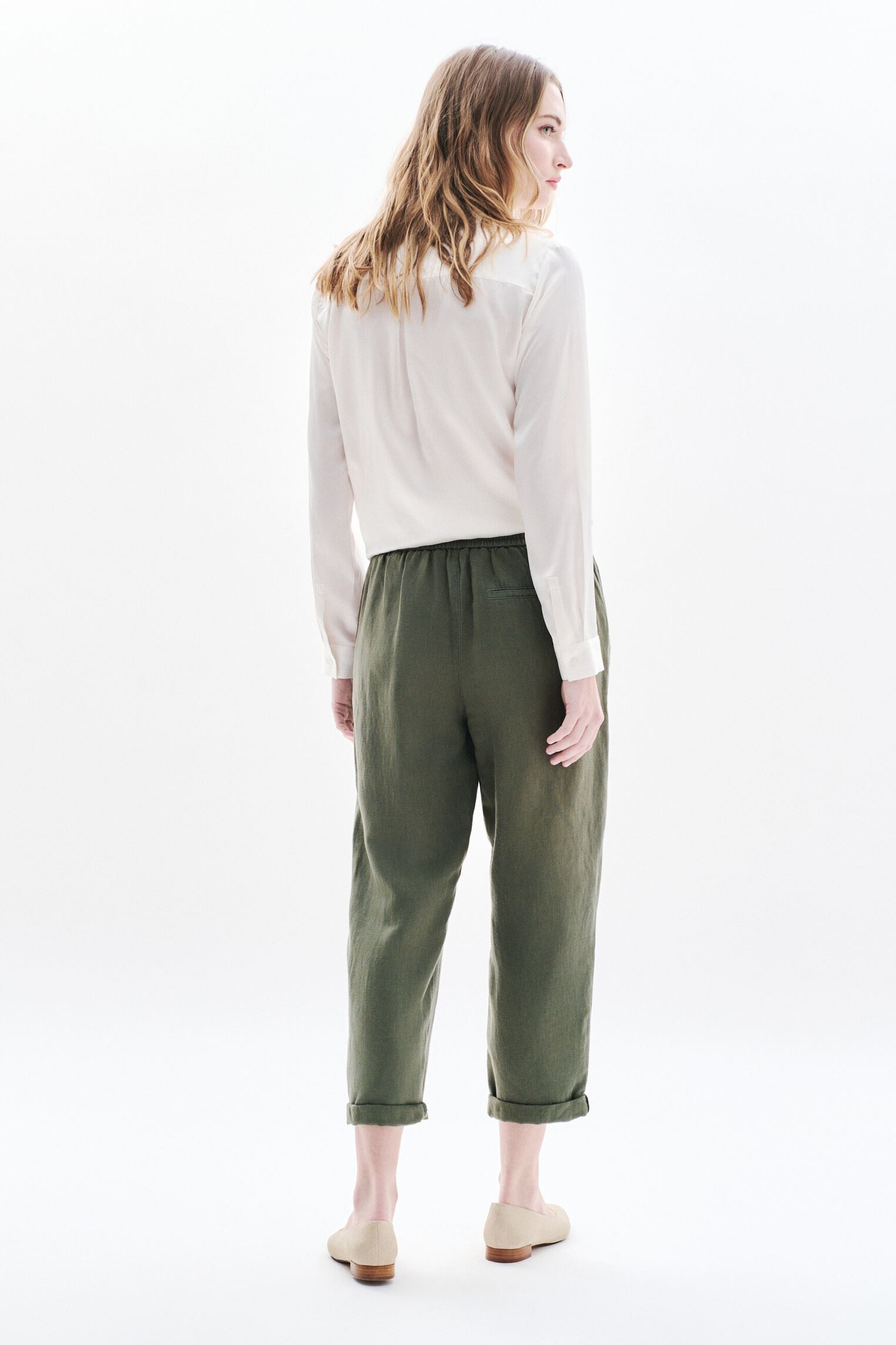 Pantalons chinos PK053-IGNACE femme vert Caroll Pantalons chinos PK053-IGNACE femme vert VERT KAKI