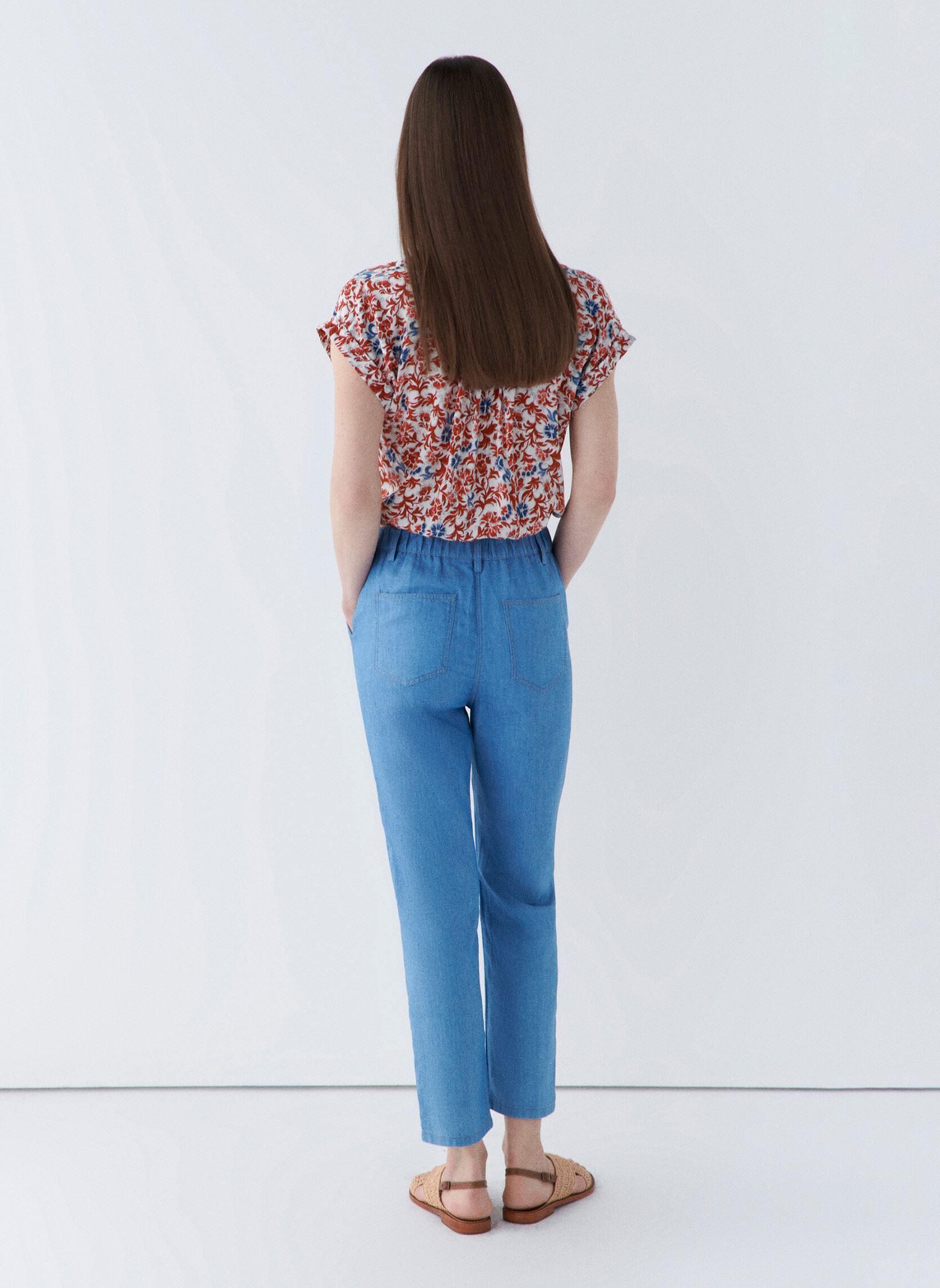 Straight Leg Hosen 242P-PNOORI damen blau Caroll Straight Leg Hosen 242P-PNOORI damen blau DENIM CLAIR
