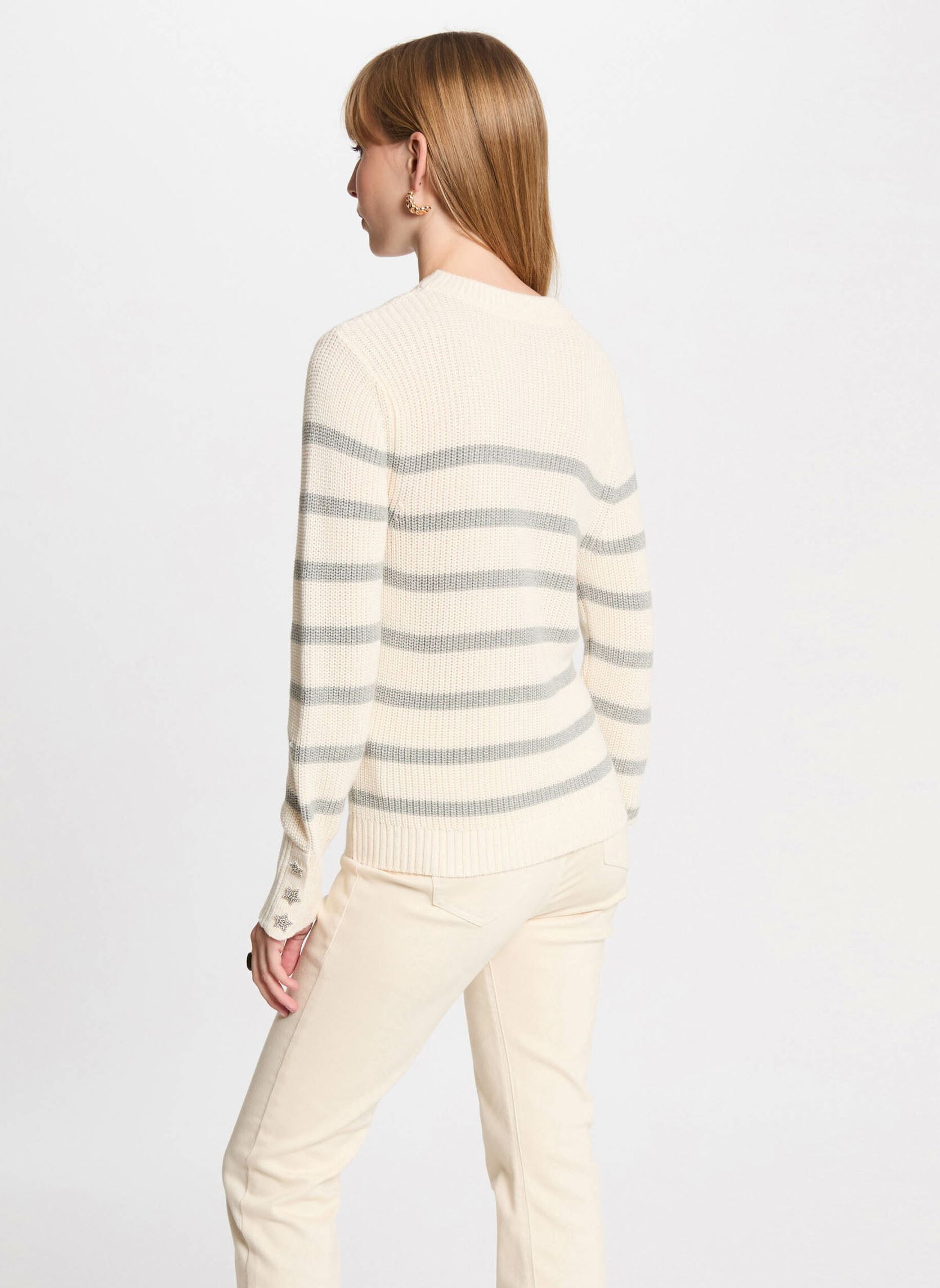 Pullover 251-MISHAK damen weiß Morgan Pullover 251-MISHAK damen weiß IVOIRE/GRIS