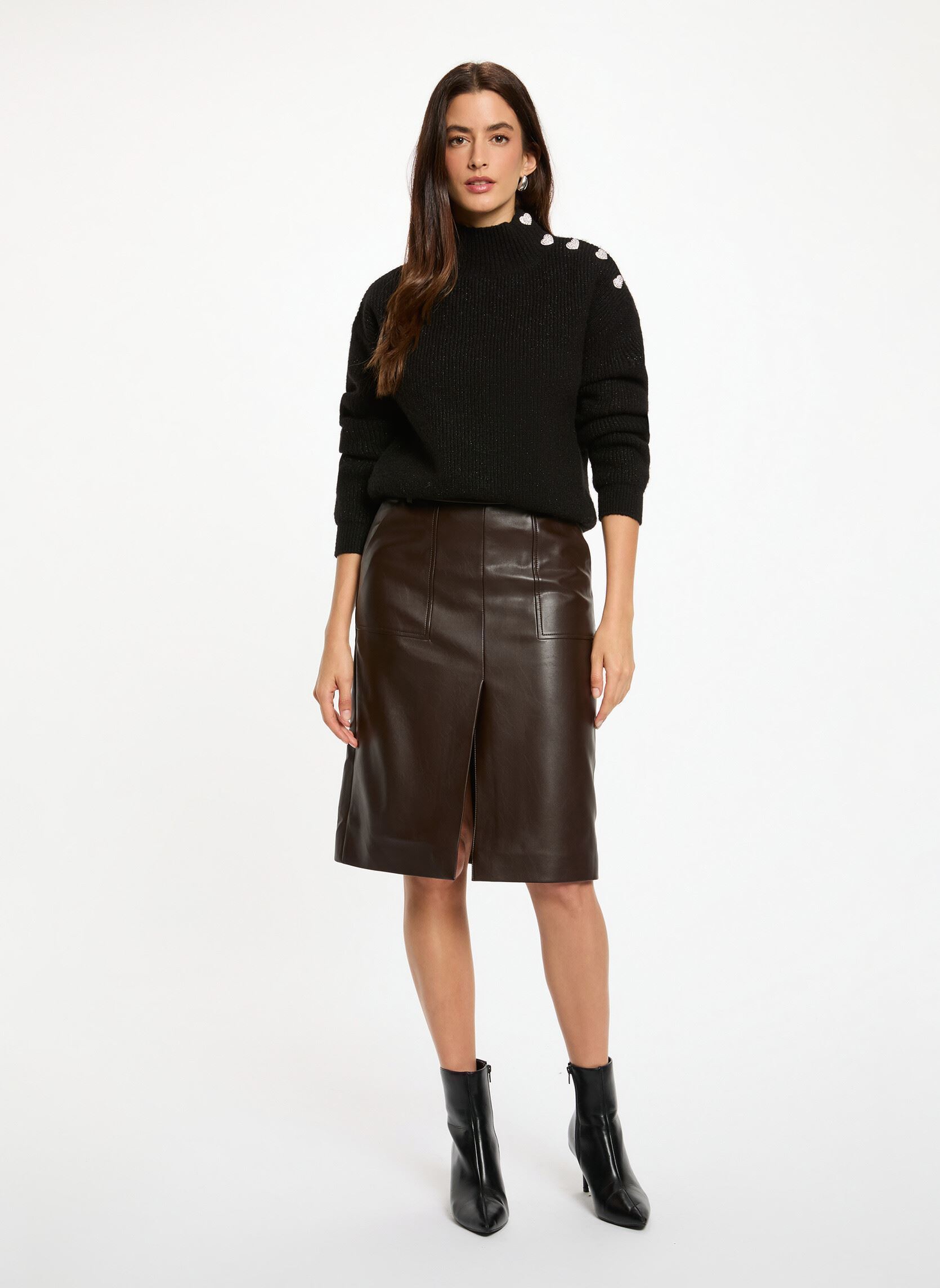 Korte rokken 251-JILF dames bruin Morgan Korte rokken 251-JILF dames bruin CAFE M