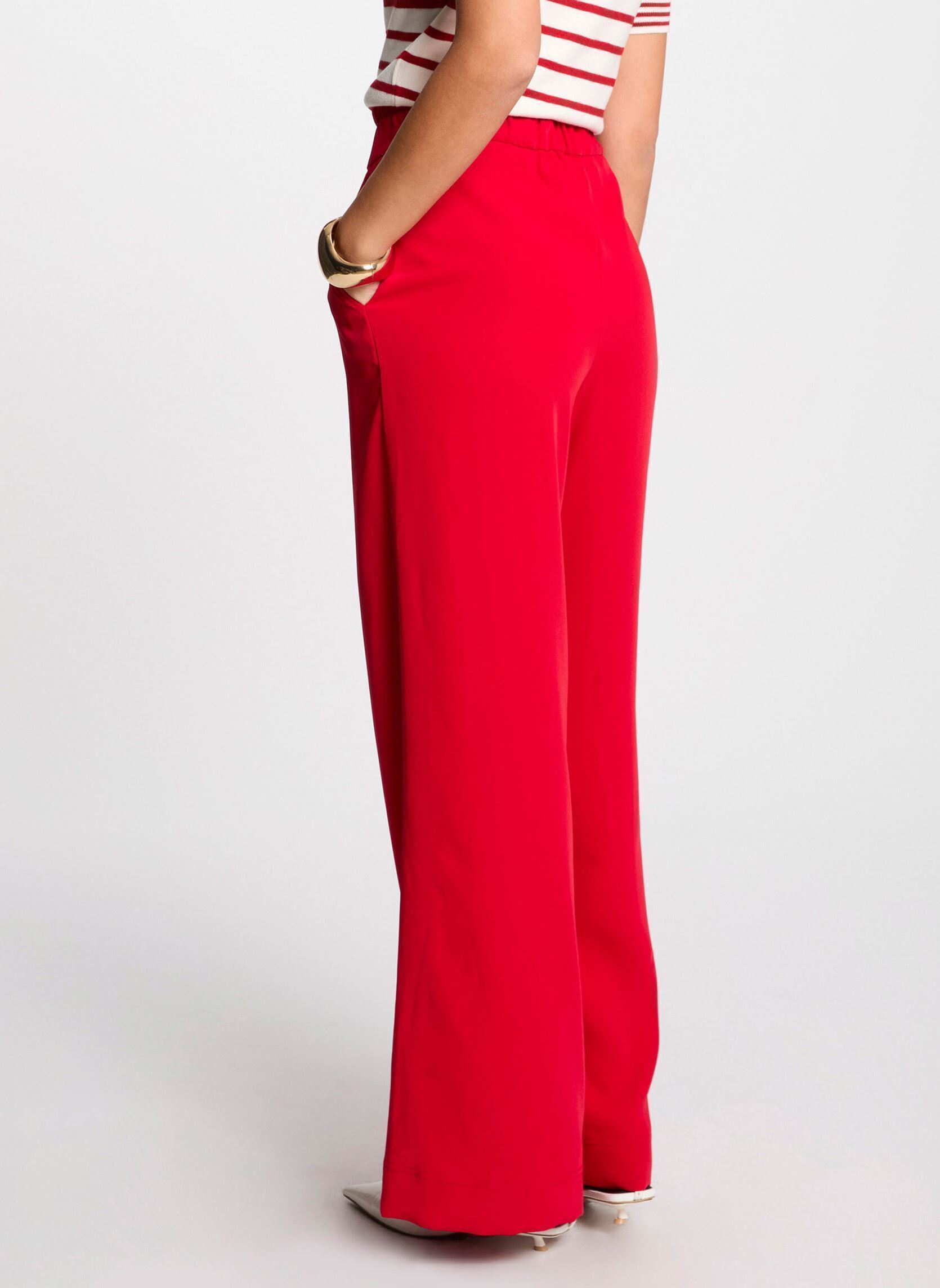 Pantalons larges 242-PBIRD femme rouge Morgan Pantalons larges 242-PBIRD femme rouge ROUGE