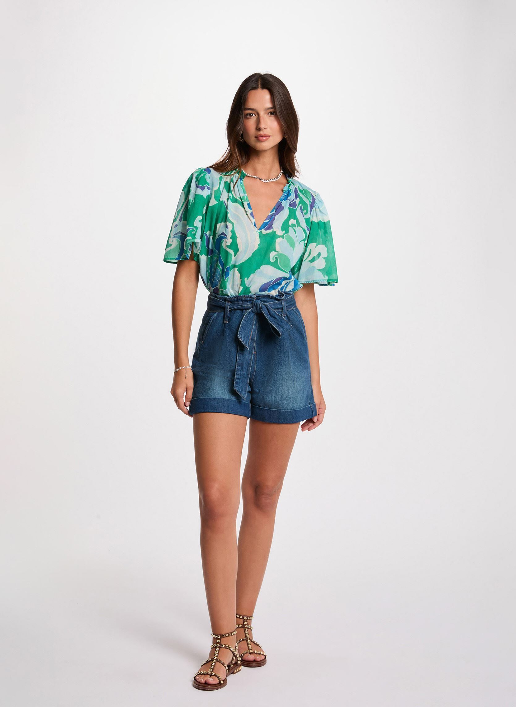 Shorts 251-SHAKY dames blauw Morgan Shorts 251-SHAKY dames blauw JEAN STONE
