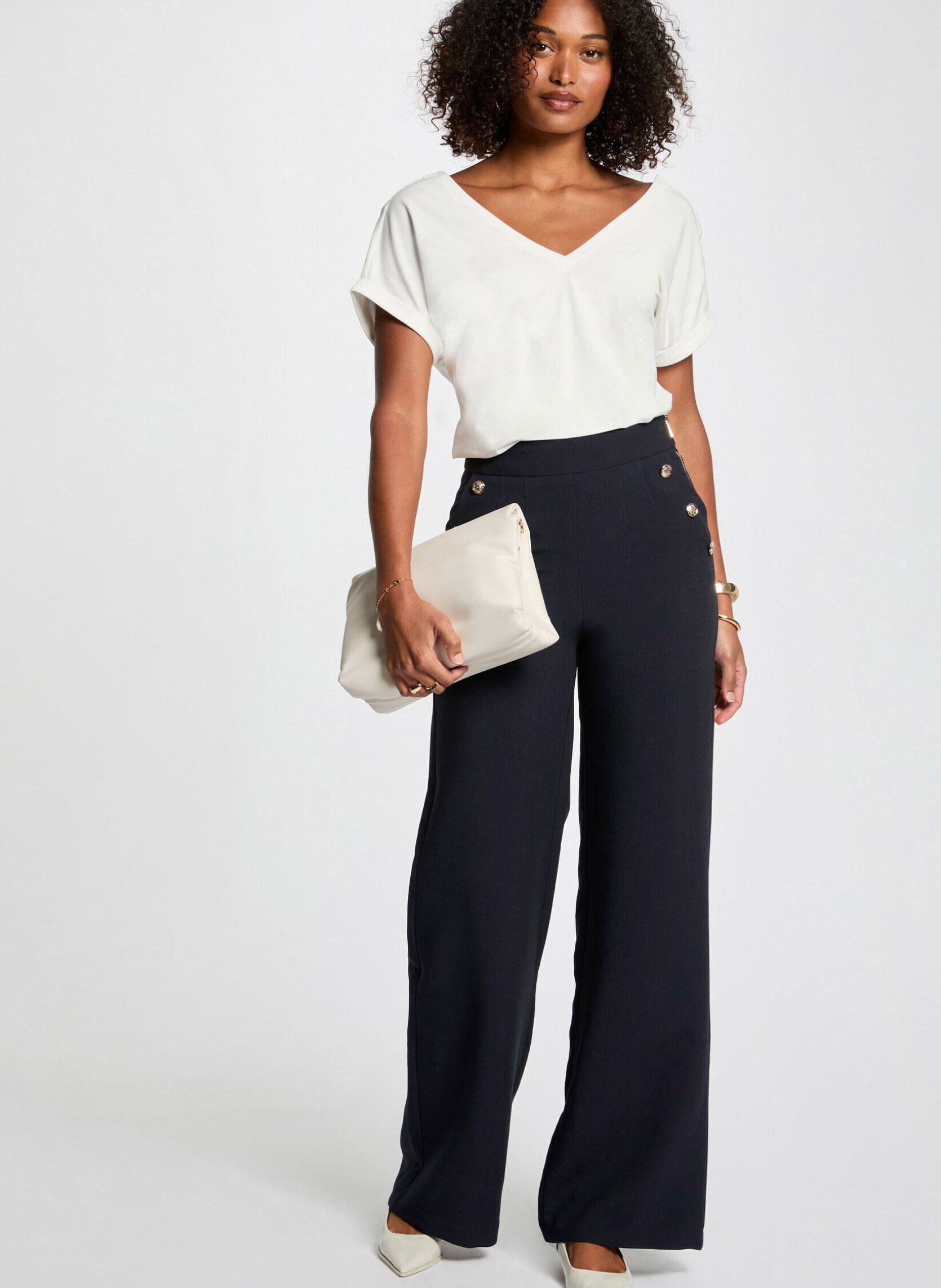Pantalons larges 251-PINO.F femme bleu Morgan Pantalons larges 251-PINO.F femme bleu MARINE M