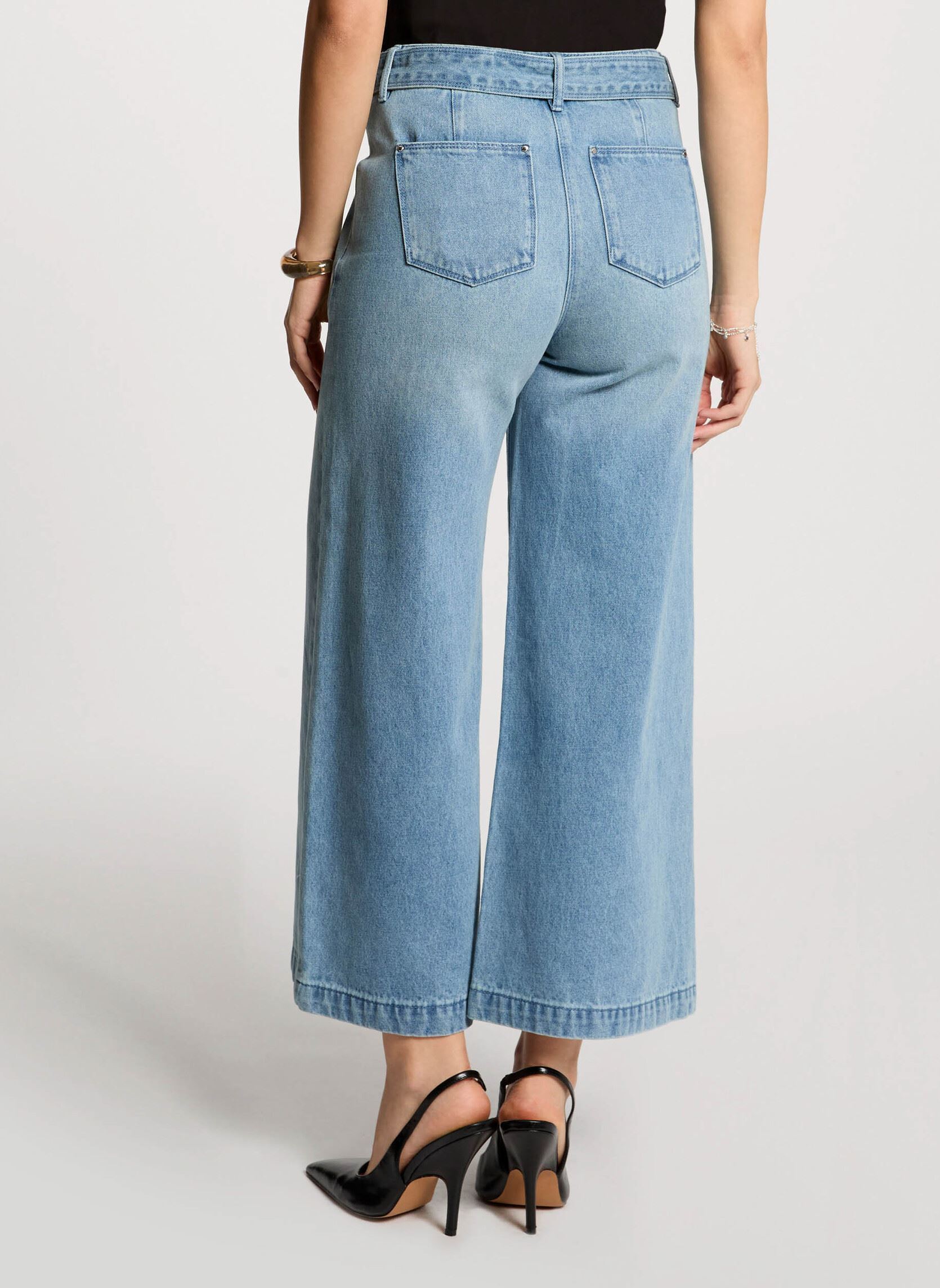 Wijde jeans / Flared Jeans 251-PIMAE dames blauw Morgan Wijde jeans / Flared Jeans 251-PIMAE dames blauw JEAN BLEACHED