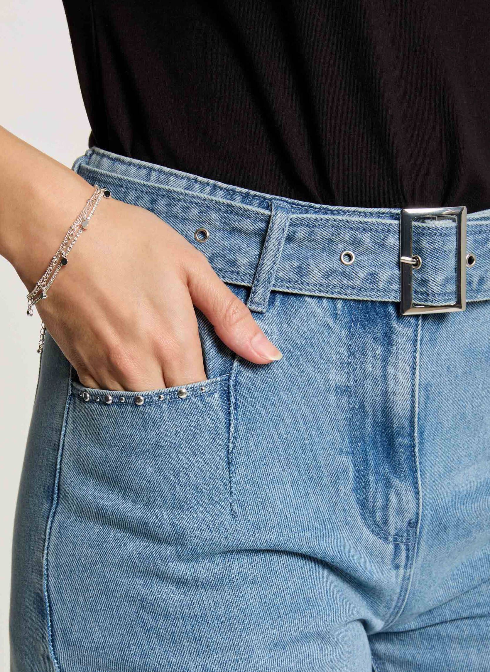 Wijde jeans / Flared Jeans 251-PIMAE dames blauw Morgan Wijde jeans / Flared Jeans 251-PIMAE dames blauw JEAN BLEACHED