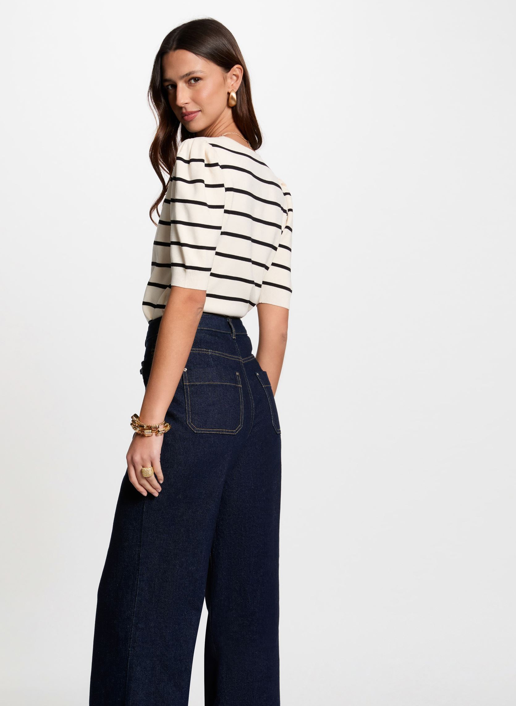 Blouses 251-MFOLK femme blanc Morgan Blouses 251-MFOLK femme blanc IVOIRE/NOIR