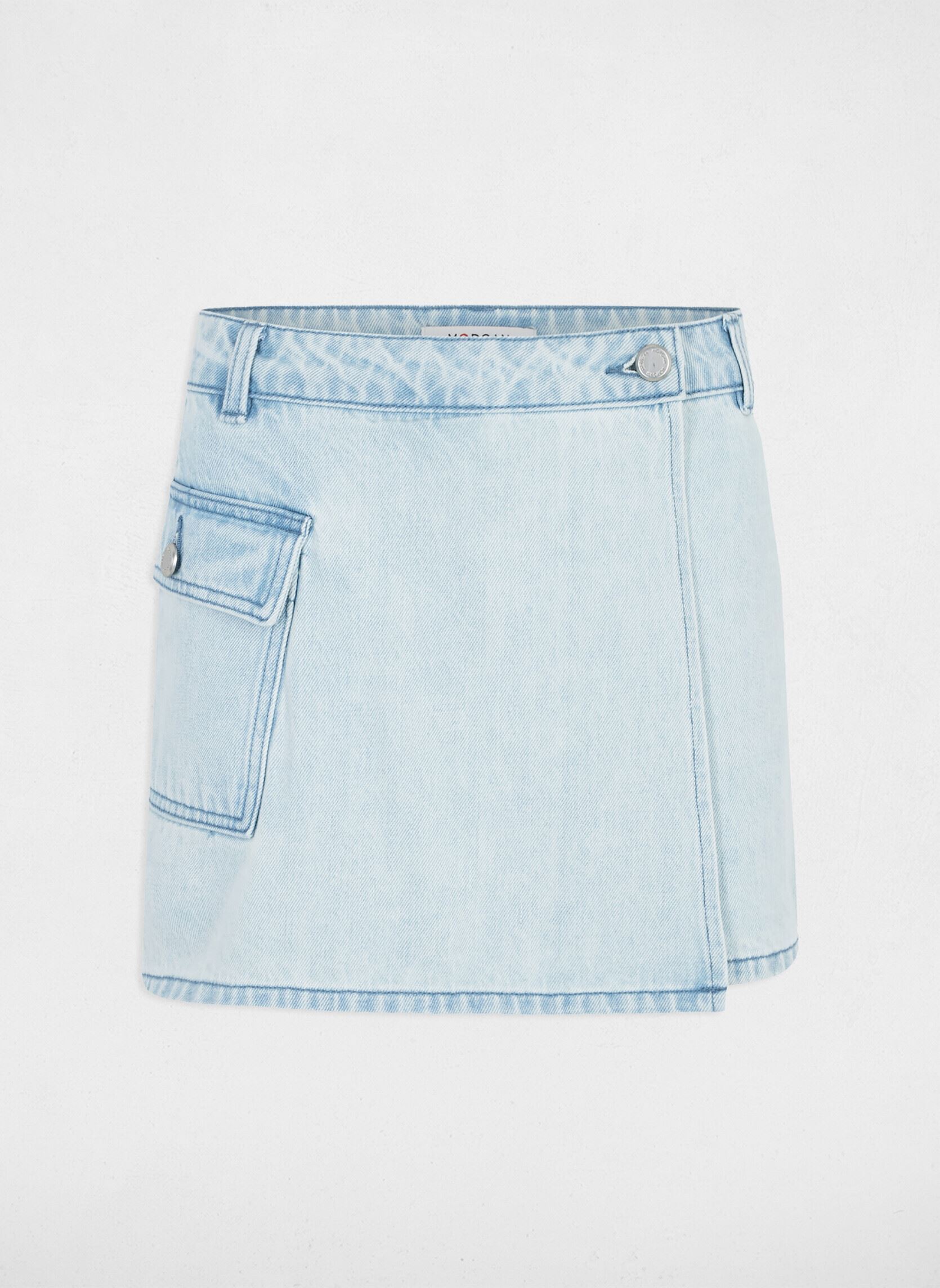 Korte rokken 241-SHAZAZ dames blauw Morgan Korte rokken 241-SHAZAZ dames blauw JEAN BLEACHED