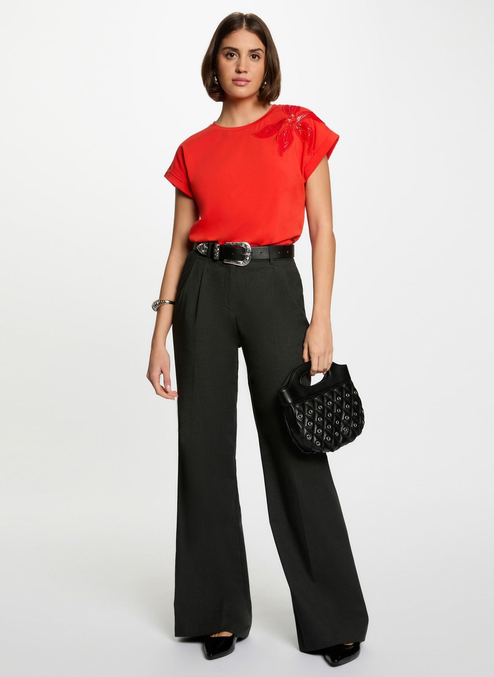 Kurzarm-T-Shirts 251-DABANA damen orange Morgan Kurzarm-T-Shirts 251-DABANA damen orange CLEMENTINE M