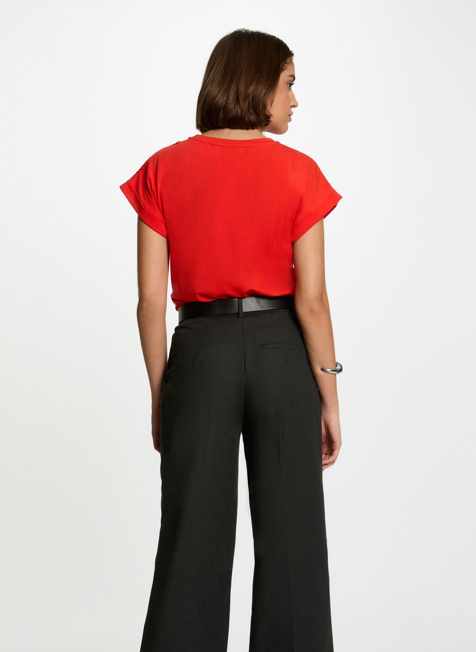Kurzarm-T-Shirts 251-DABANA damen orange Morgan Kurzarm-T-Shirts 251-DABANA damen orange CLEMENTINE M