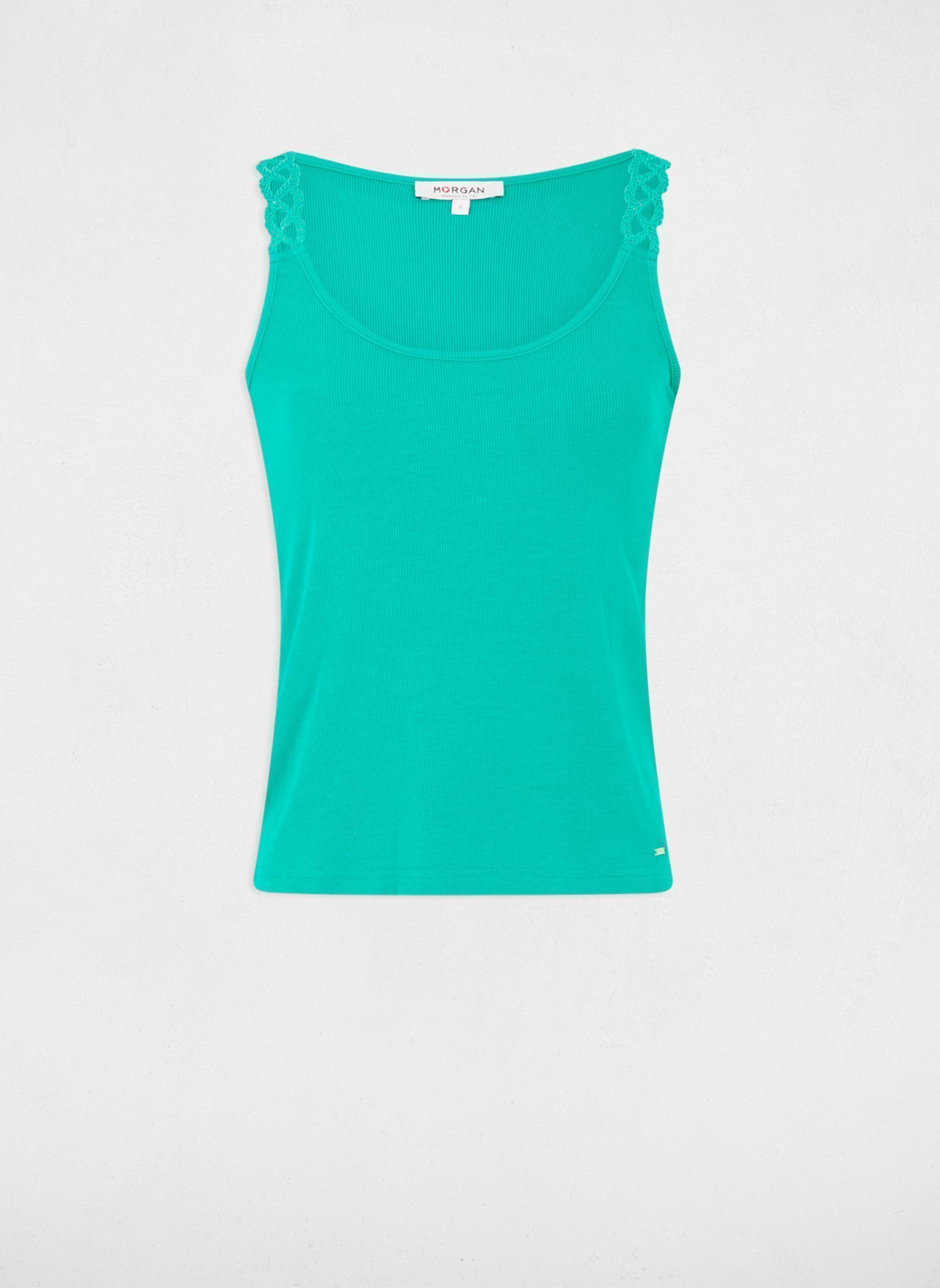 Débardeurs 251-DOUBI femme vert Morgan Débardeurs 251-DOUBI femme vert TROPIQUE M