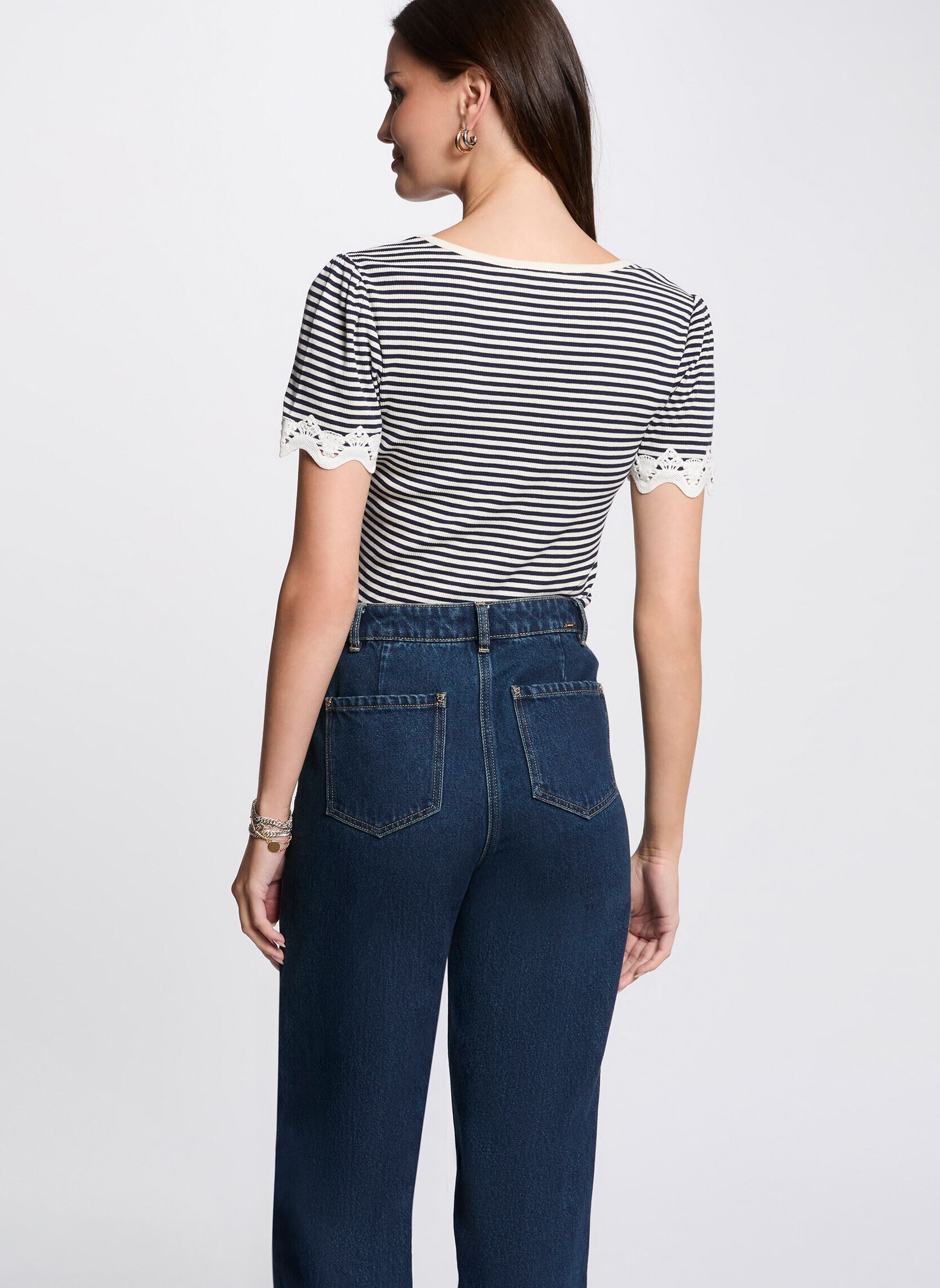 Tee-shirts manches courtes 251-DELSA femme bleu Morgan Tee-shirts manches courtes 251-DELSA femme bleu MARINE/OFF WHITE