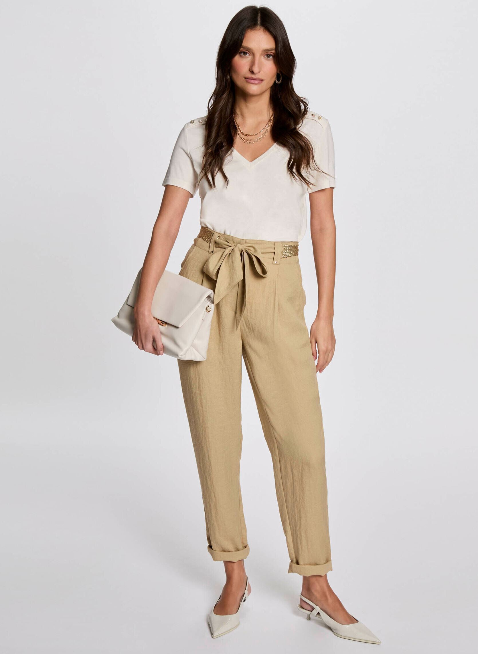 Hosen 251-PAVIK damen beige Morgan Hosen 251-PAVIK damen beige CACAHUETE M