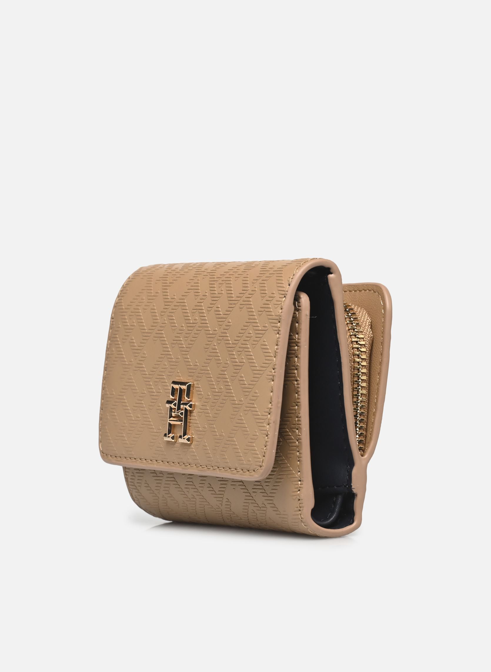 Geldbeutel TH DISTINCT TRIFOLD WALLET MONO damen braun Tommy Hilfiger Geldbeutel TH DISTINCT TRIFOLD WALLET MONO damen braun SAFARI CANVAS