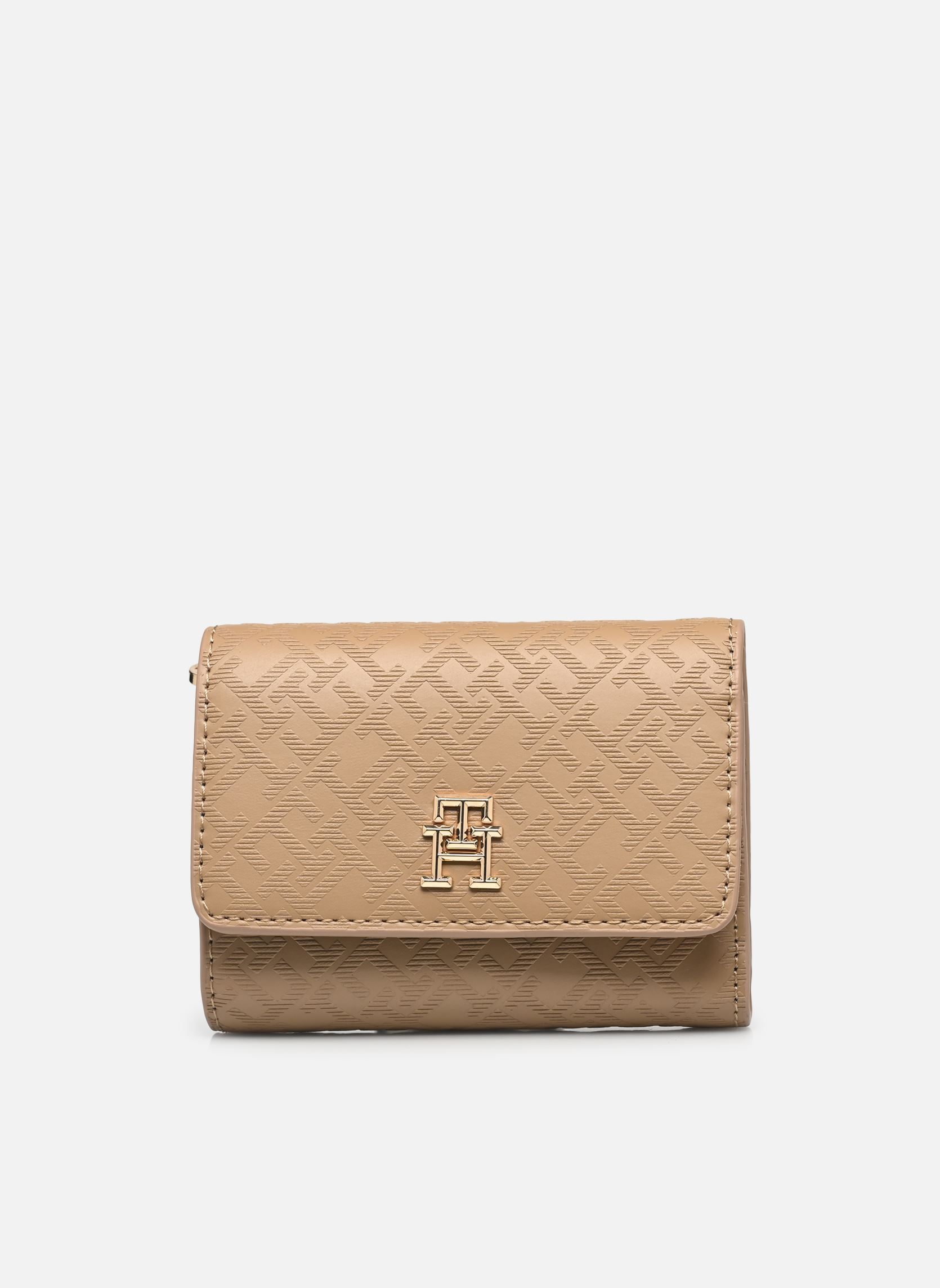 Geldbeutel TH DISTINCT TRIFOLD WALLET MONO damen braun Tommy Hilfiger Geldbeutel TH DISTINCT TRIFOLD WALLET MONO damen braun SAFARI CANVAS