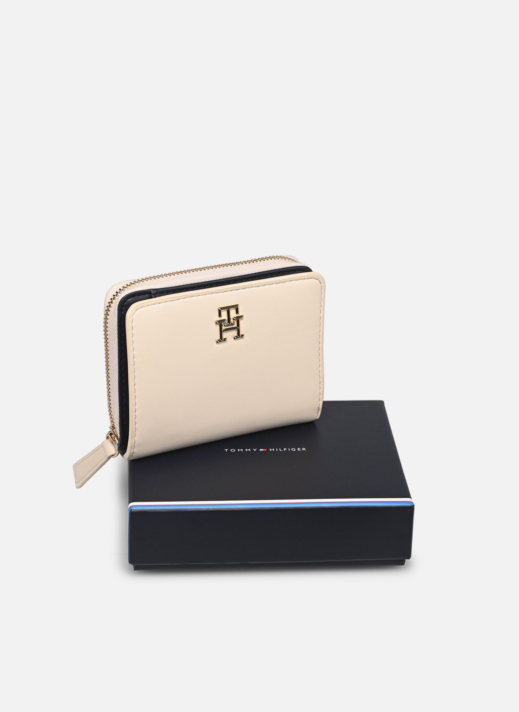 Geldbeutel TH LOGOTAPE MED ZA damen beige Tommy Hilfiger Geldbeutel TH LOGOTAPE MED ZA damen beige SUGARCANE