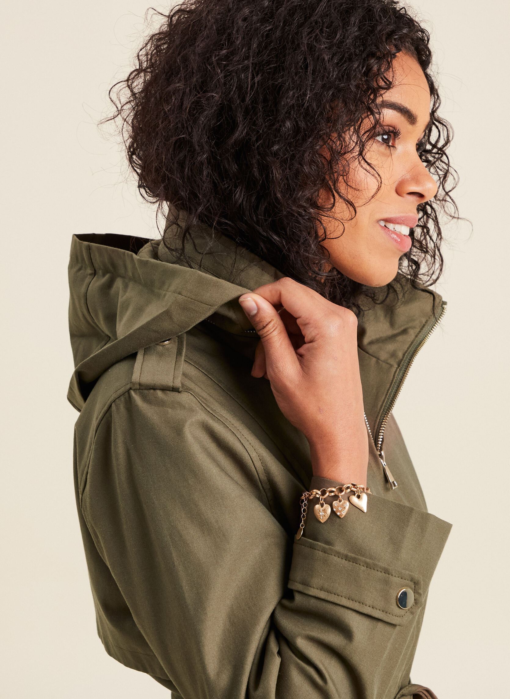 Winterjas GEMOONLIGHT dames groen Bréal Winterjas GEMOONLIGHT dames groen DARK OLIVE