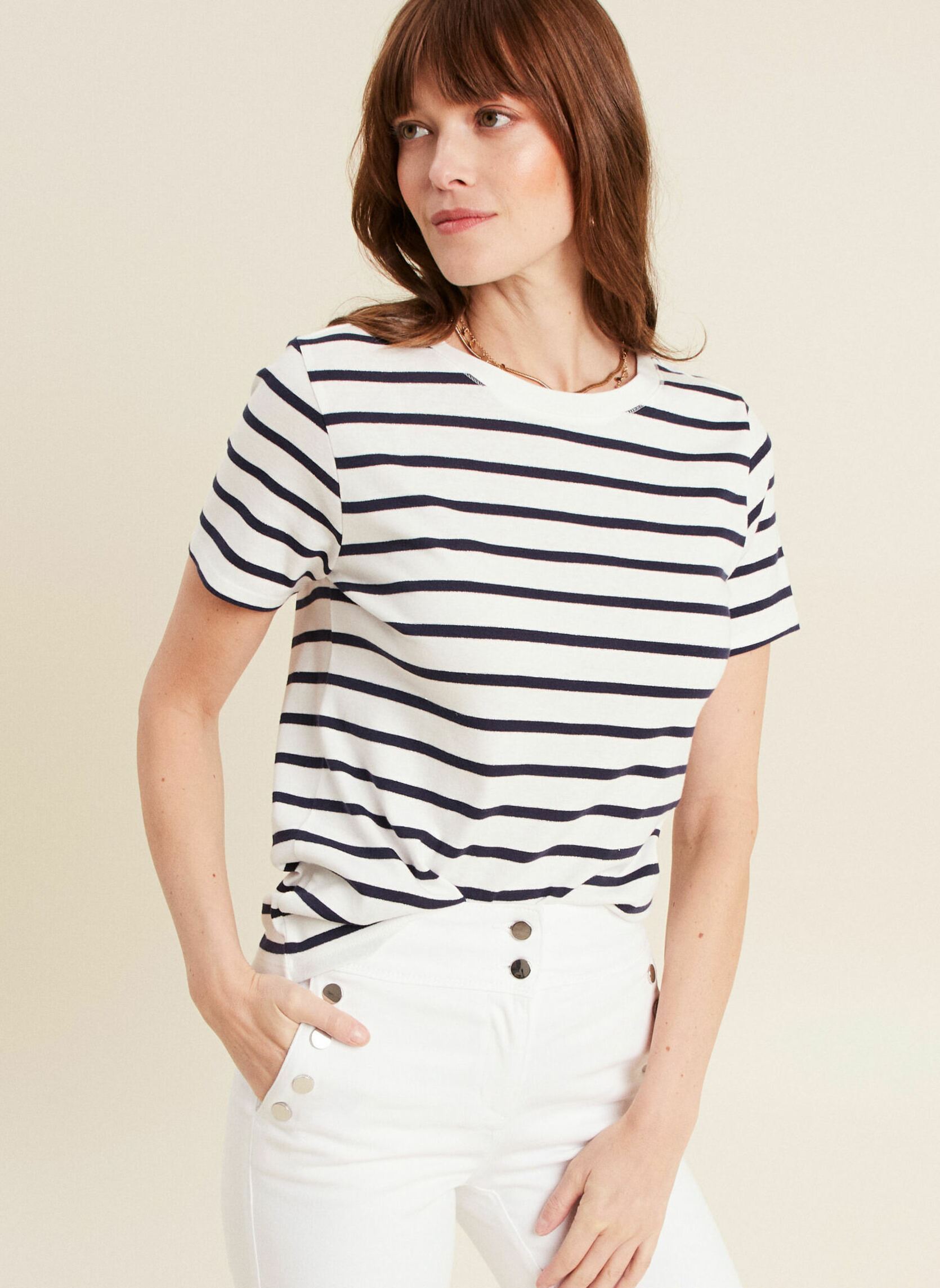 Tee-shirts manches courtes TECOLTAGE femme bleu Bréal Tee-shirts manches courtes TECOLTAGE femme bleu RAY-BABAFINO-W