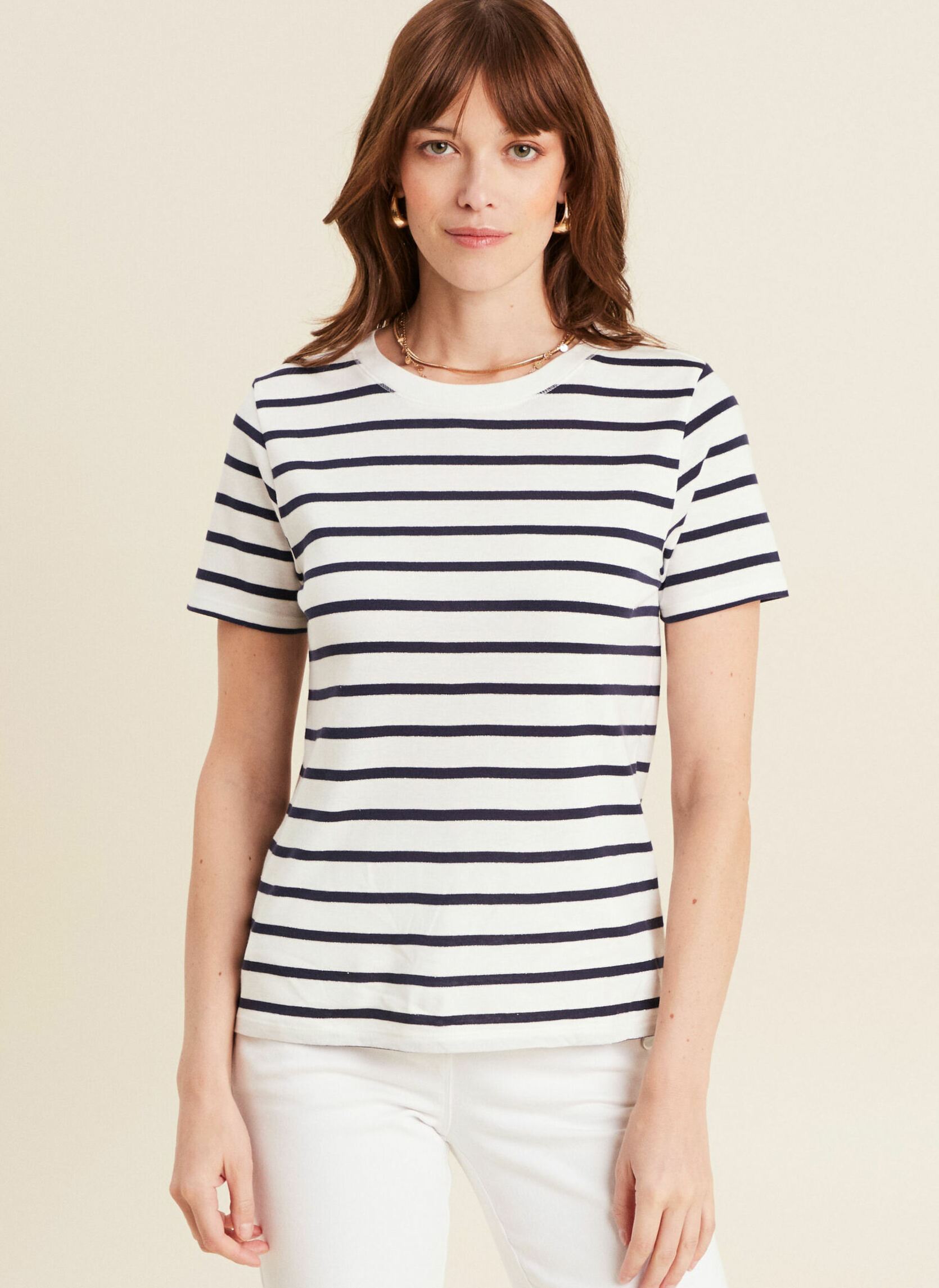 Tee-shirts manches courtes TECOLTAGE femme bleu Bréal Tee-shirts manches courtes TECOLTAGE femme bleu RAY-BABAFINO-W