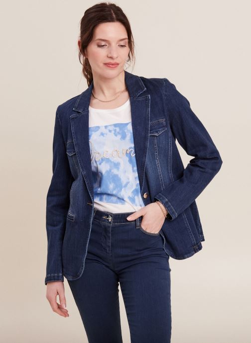 Noisy May Giacca In Jeans Donna - Denim Jacket Con Used-Look, Stile Casual E Ribelle