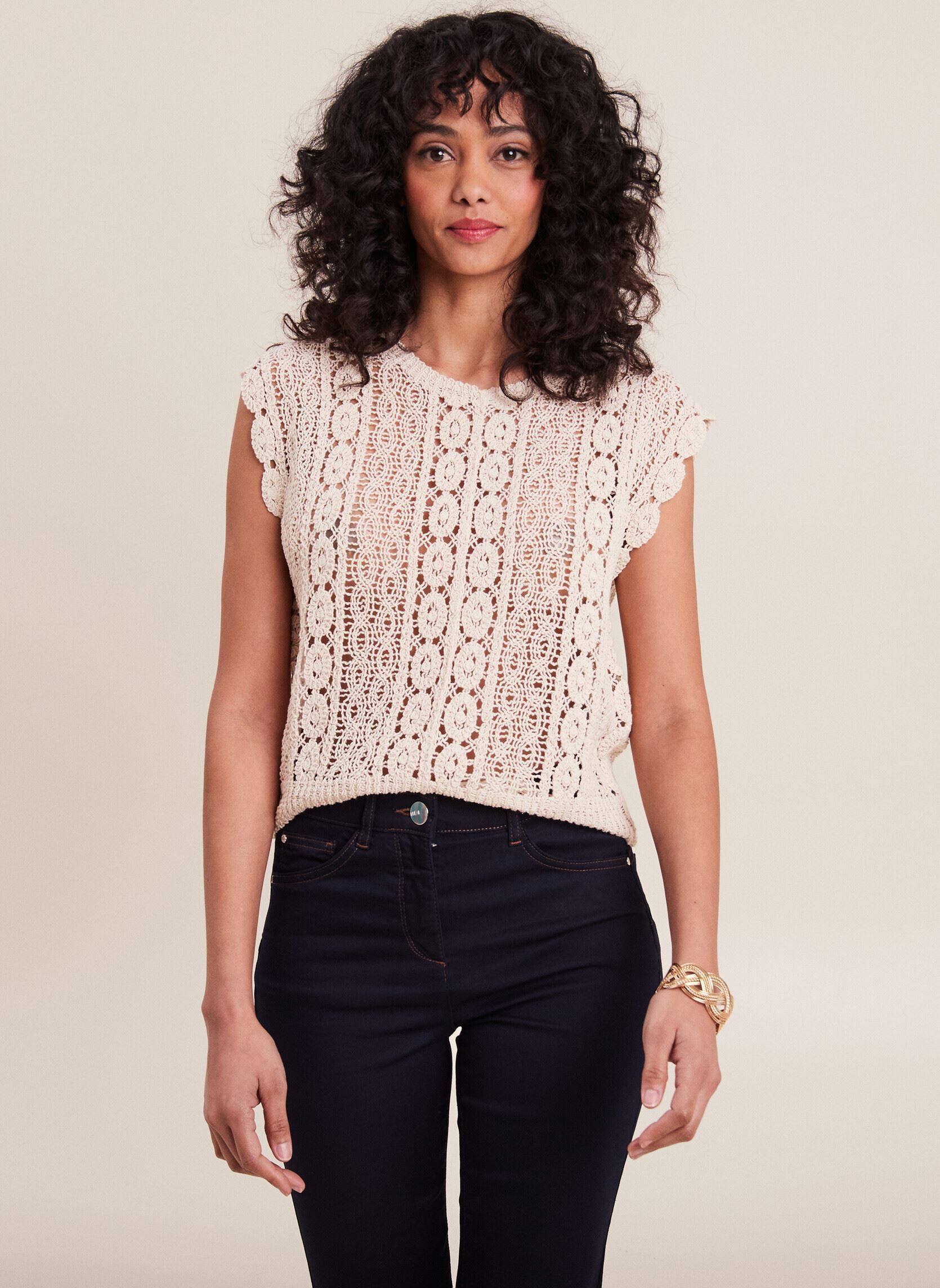 Tops MIDEBNATURE femme blanc Bréal Tops MIDEBNATURE femme blanc ANTIQUE WHITE
