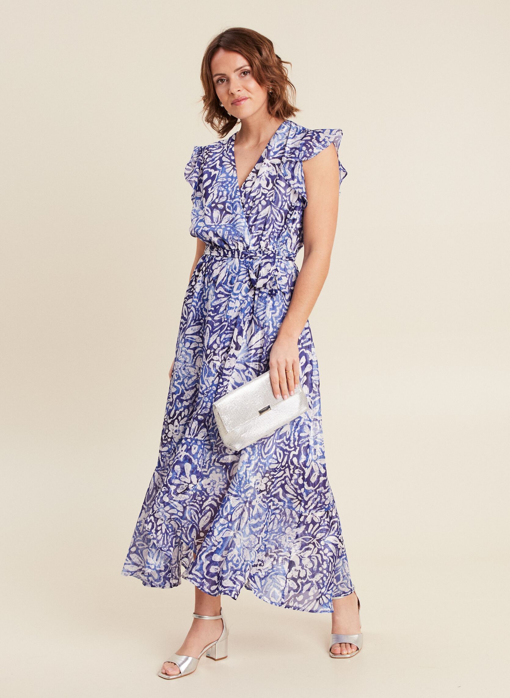 Robes longues RICLEMANIA femme bleu Bréal Robes longues RICLEMANIA femme bleu FLO-TIEDYE-BIG