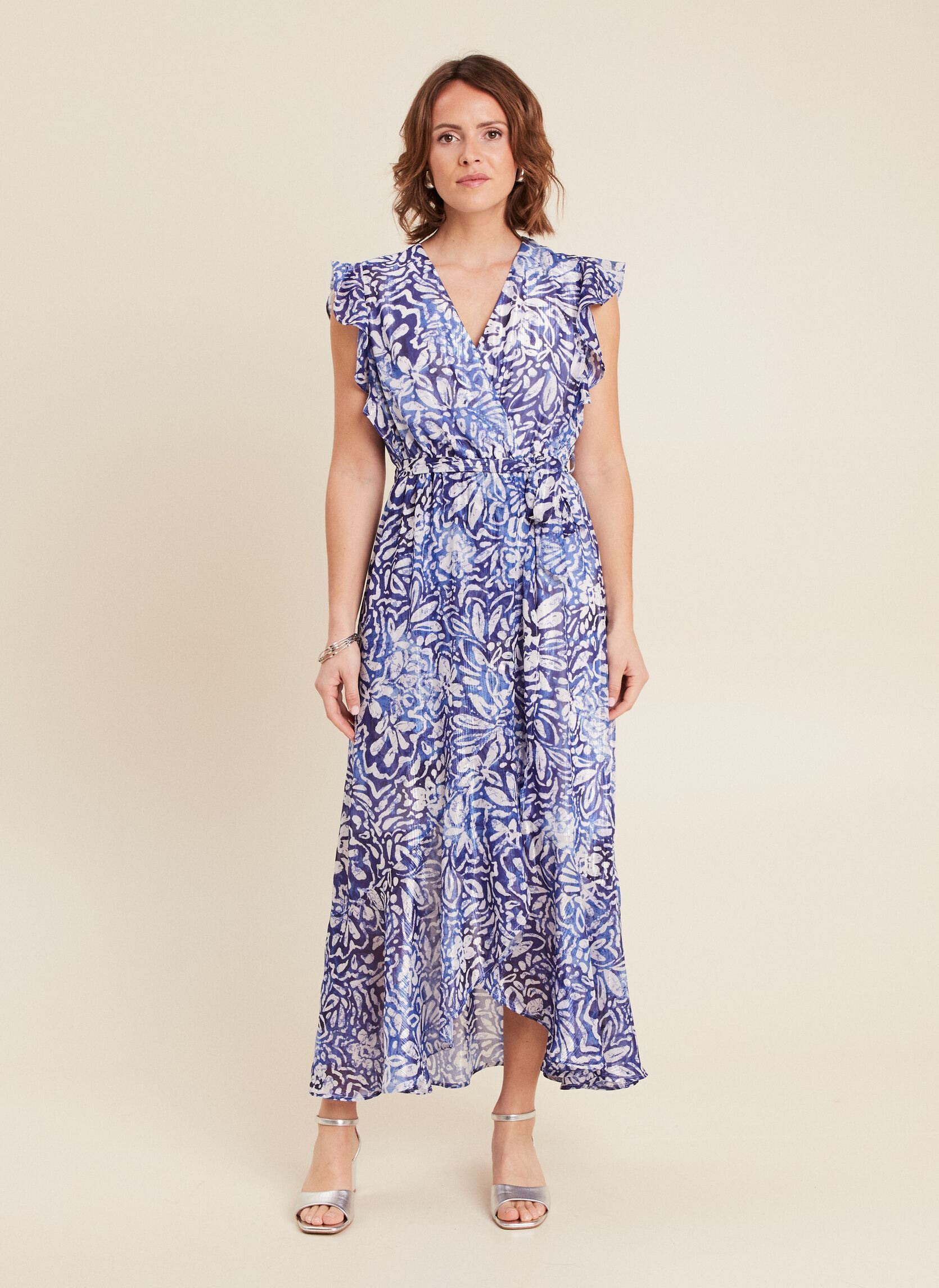 Robes longues RICLEMANIA femme bleu Bréal Robes longues RICLEMANIA femme bleu FLO-TIEDYE-BIG
