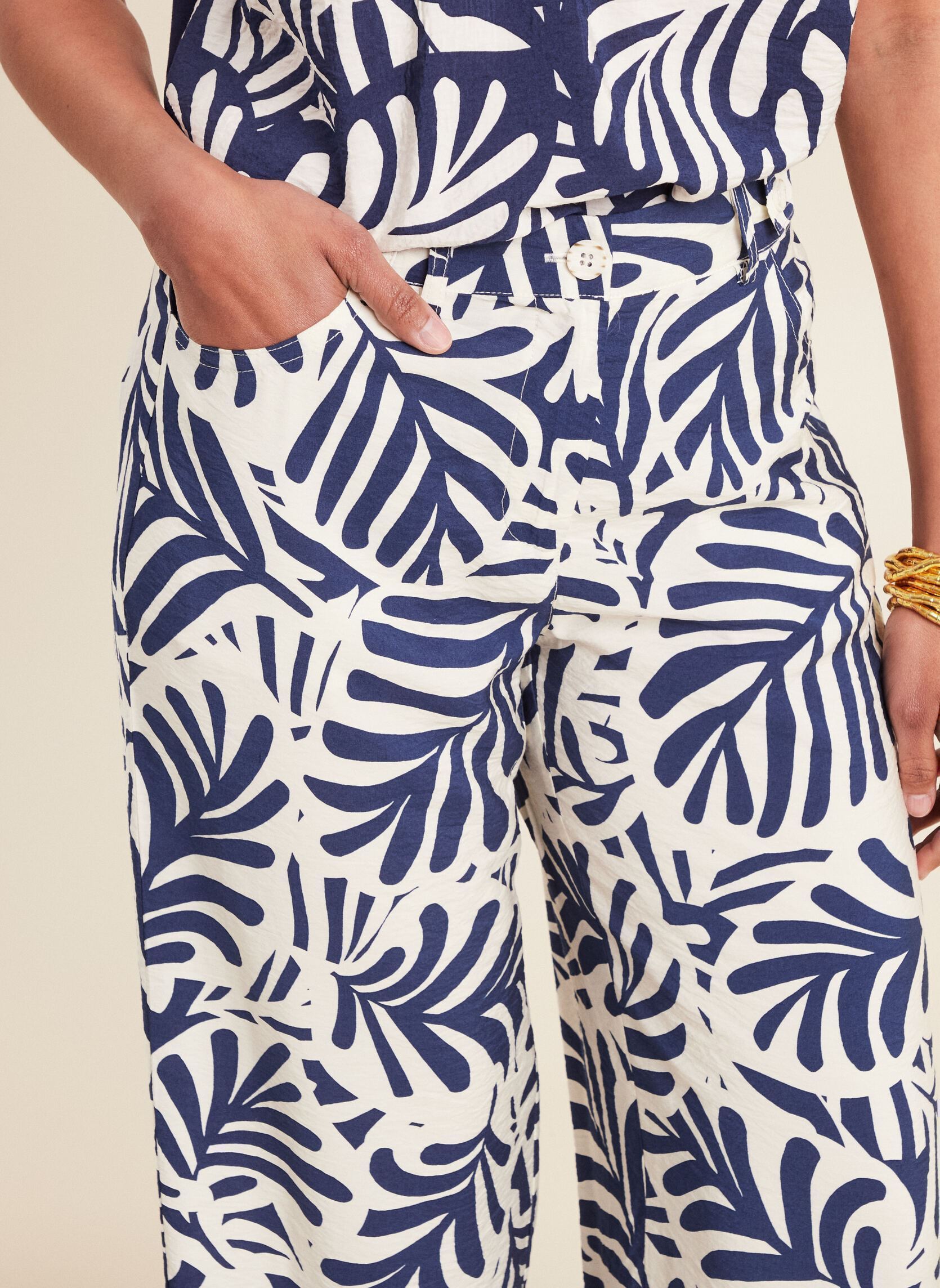 Pantalons larges PETOTEM femme bleu Bréal Pantalons larges PETOTEM femme bleu VEG-TOTEMBLANC-W