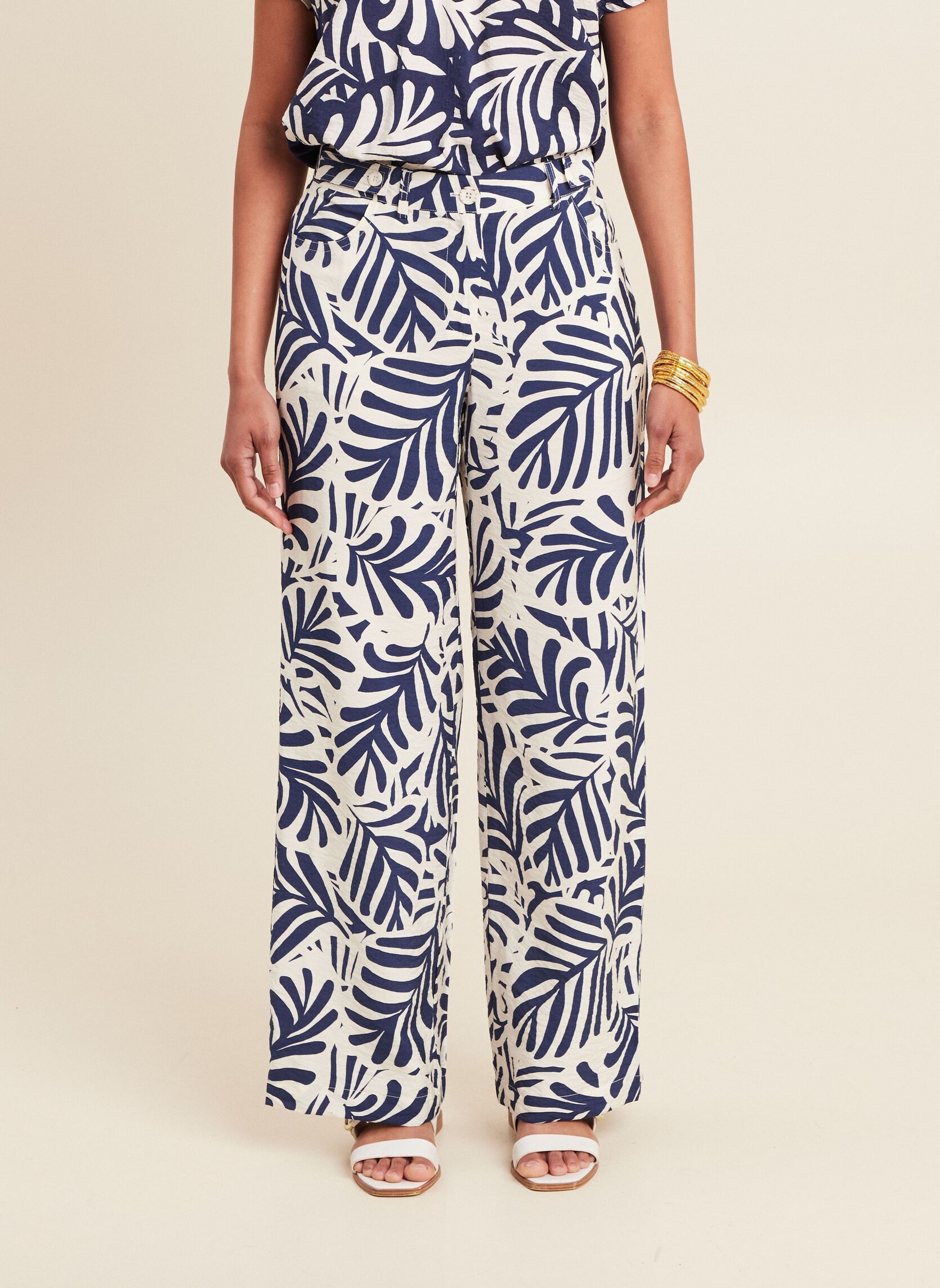 Pantalons larges PETOTEM femme bleu Bréal Pantalons larges PETOTEM femme bleu VEG-TOTEMBLANC-W