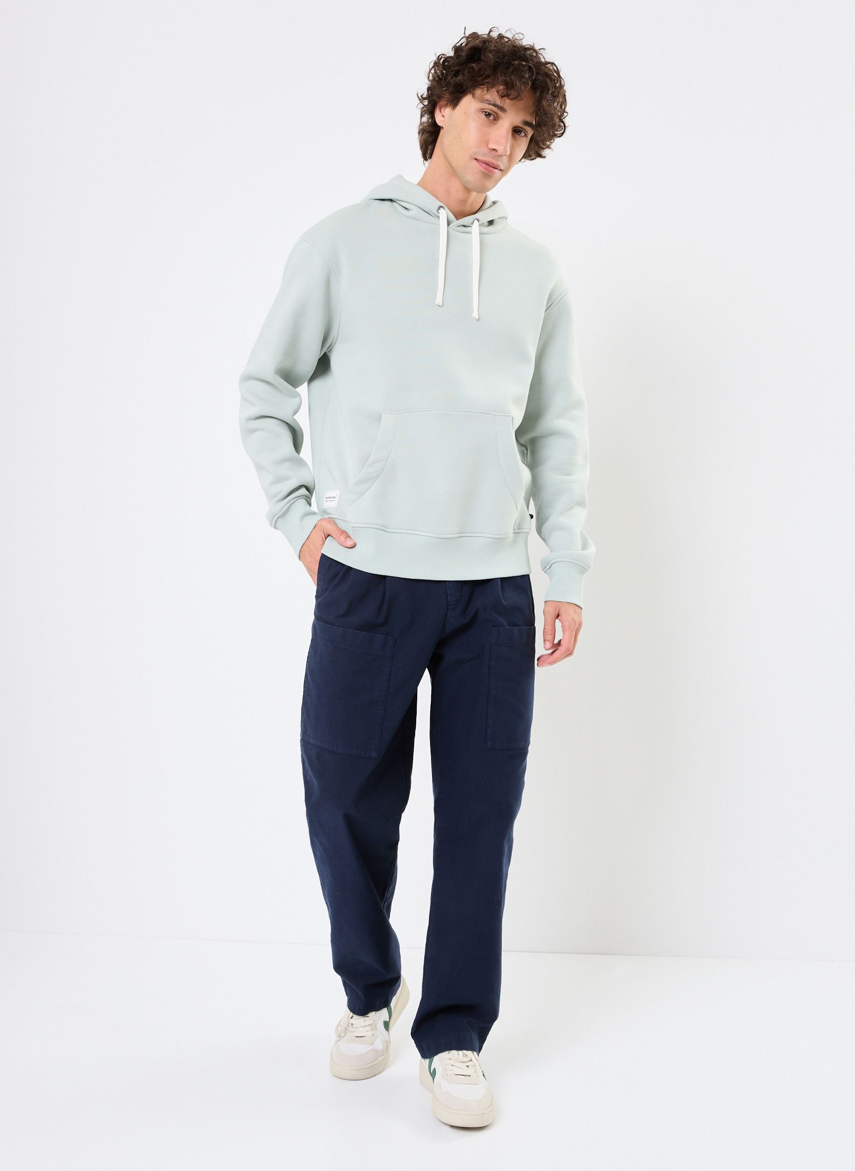 Hoodies ESHOTCAP3H heren groen Bonobo Hoodies ESHOTCAP3H heren groen AQUA GRAY