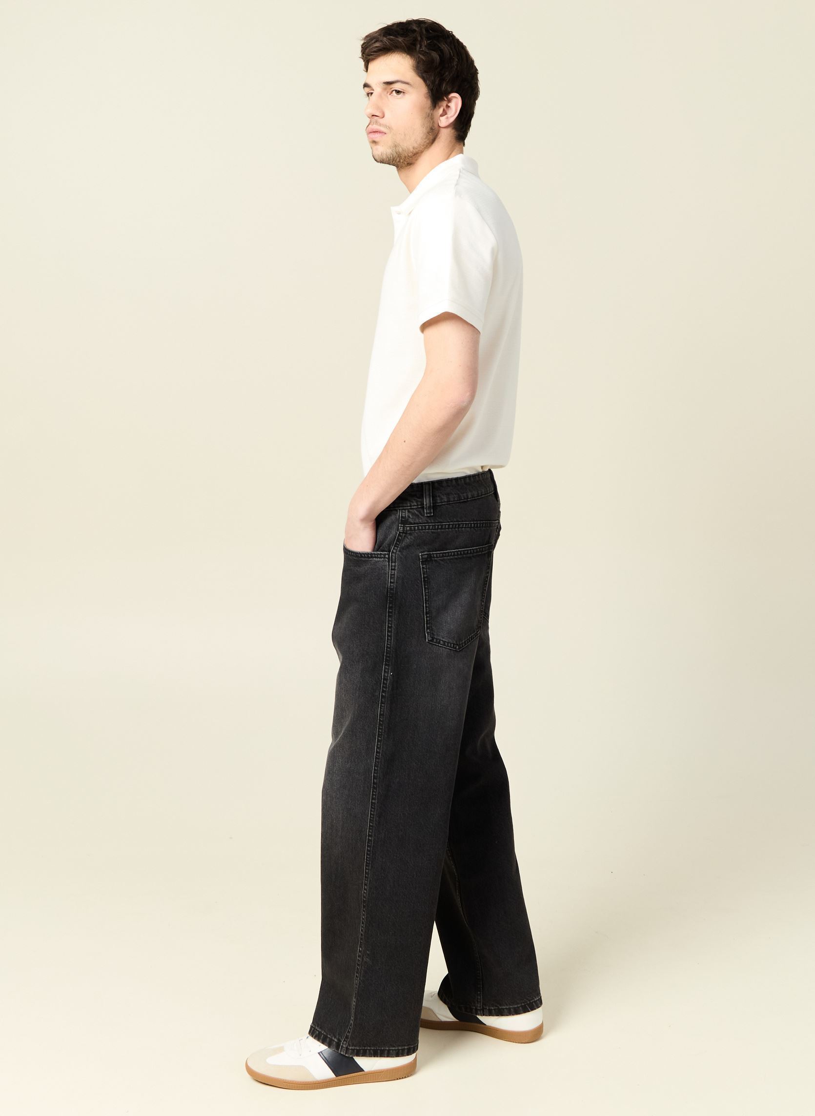 Jeans droit LOOSE-NEWH homme noir Bonobo Jeans droit LOOSE-NEWH homme noir DENIM SNOW BLACK