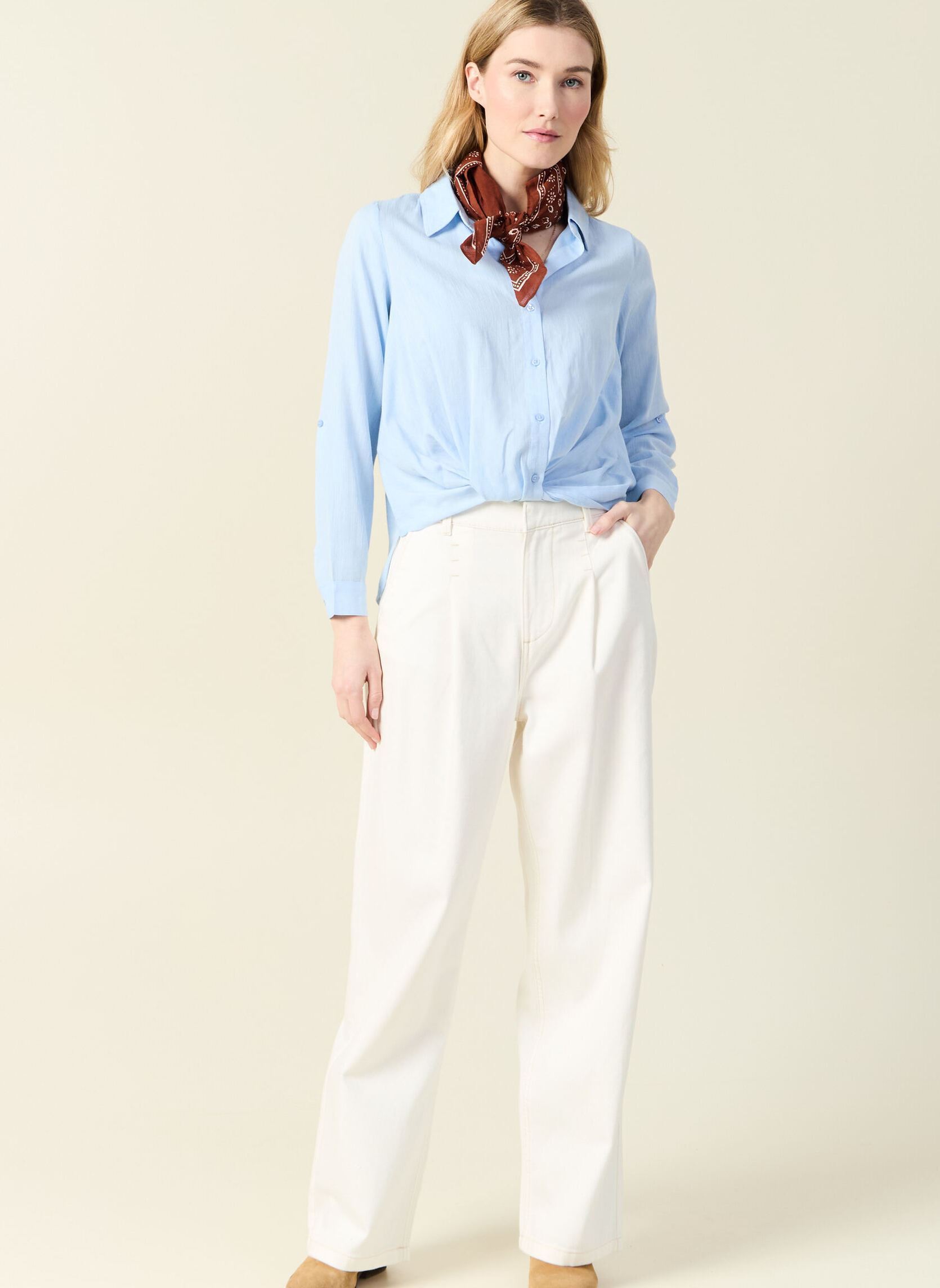 Chemises manches longues CONGCHEMF femme bleu Bonobo Chemises manches longues CONGCHEMF femme bleu FORGET-ME-NOT